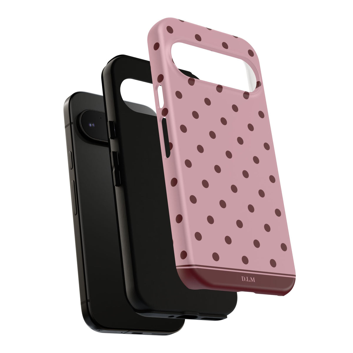 Berry Blush Personalised Polka Dot Case