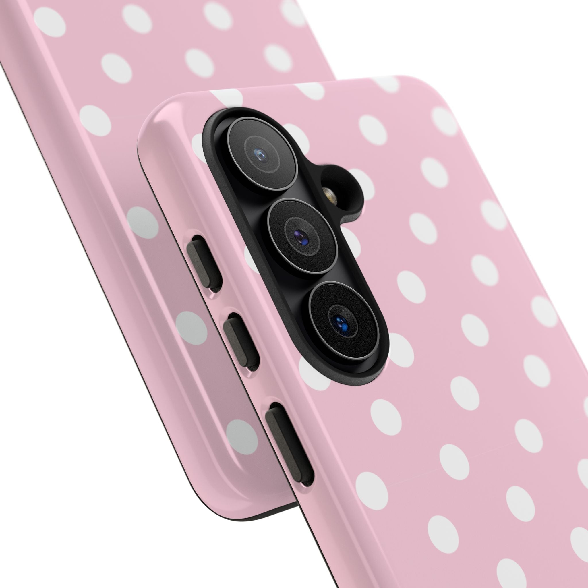 Pink & White PolkaDot Customisable Name Case