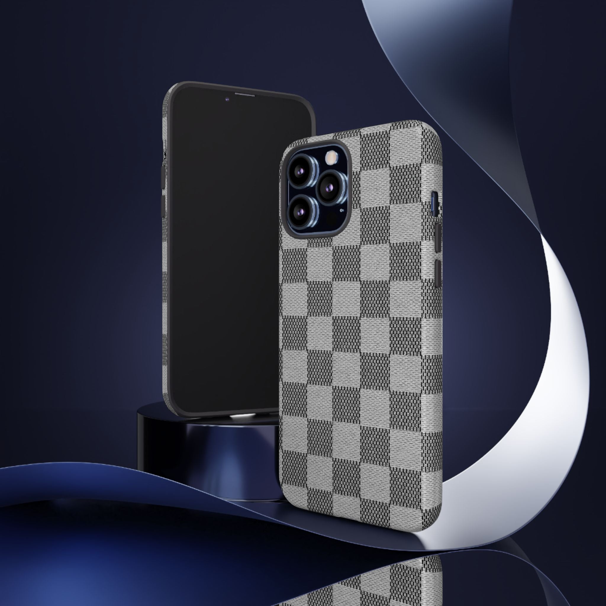 Checkered Grey Phone Case