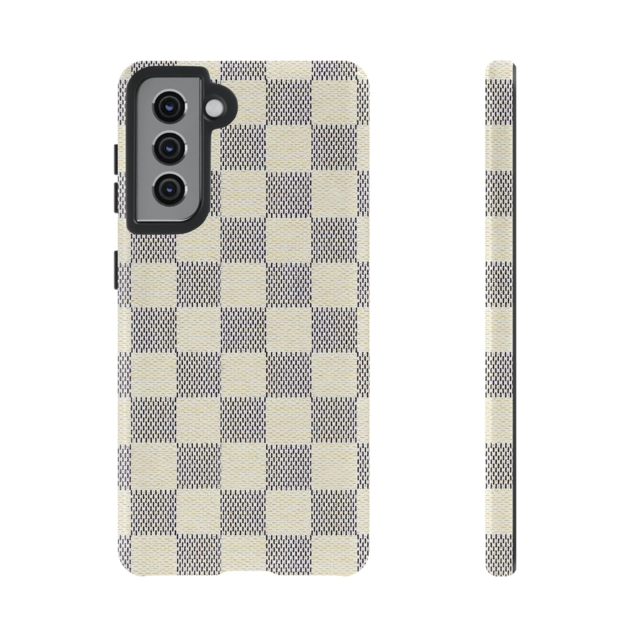 Checkered Cream Phone Case