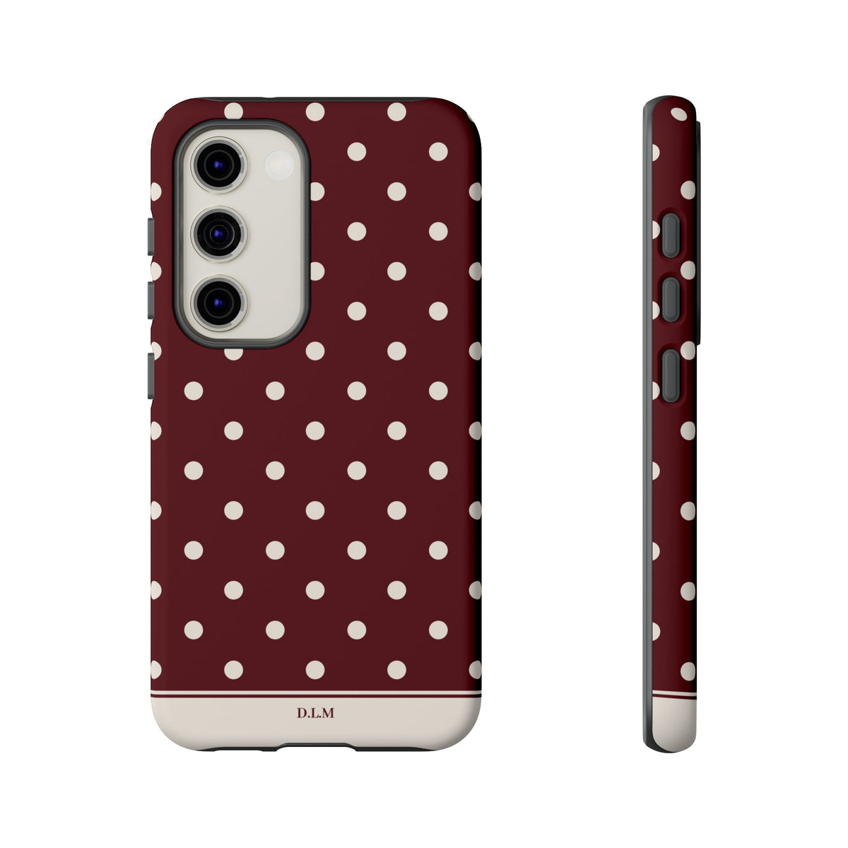 Cranberry Cream Personalised Polka Dot Case