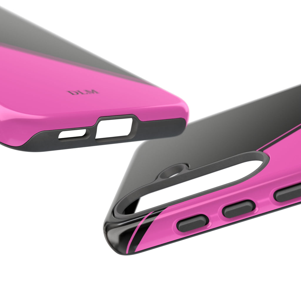 Pink/Black Two Tone Custom Initials Case