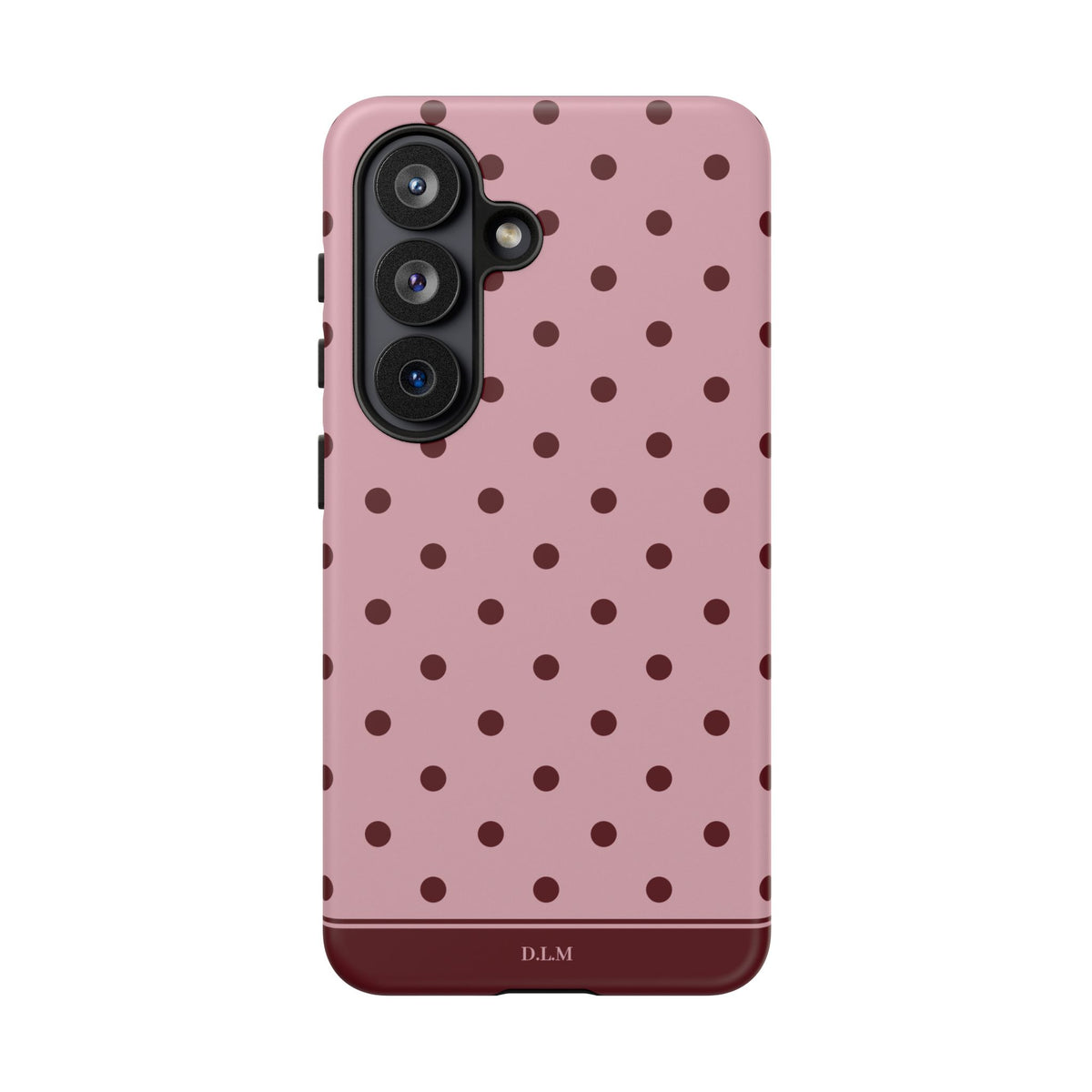 Berry Blush Personalised Polka Dot Case