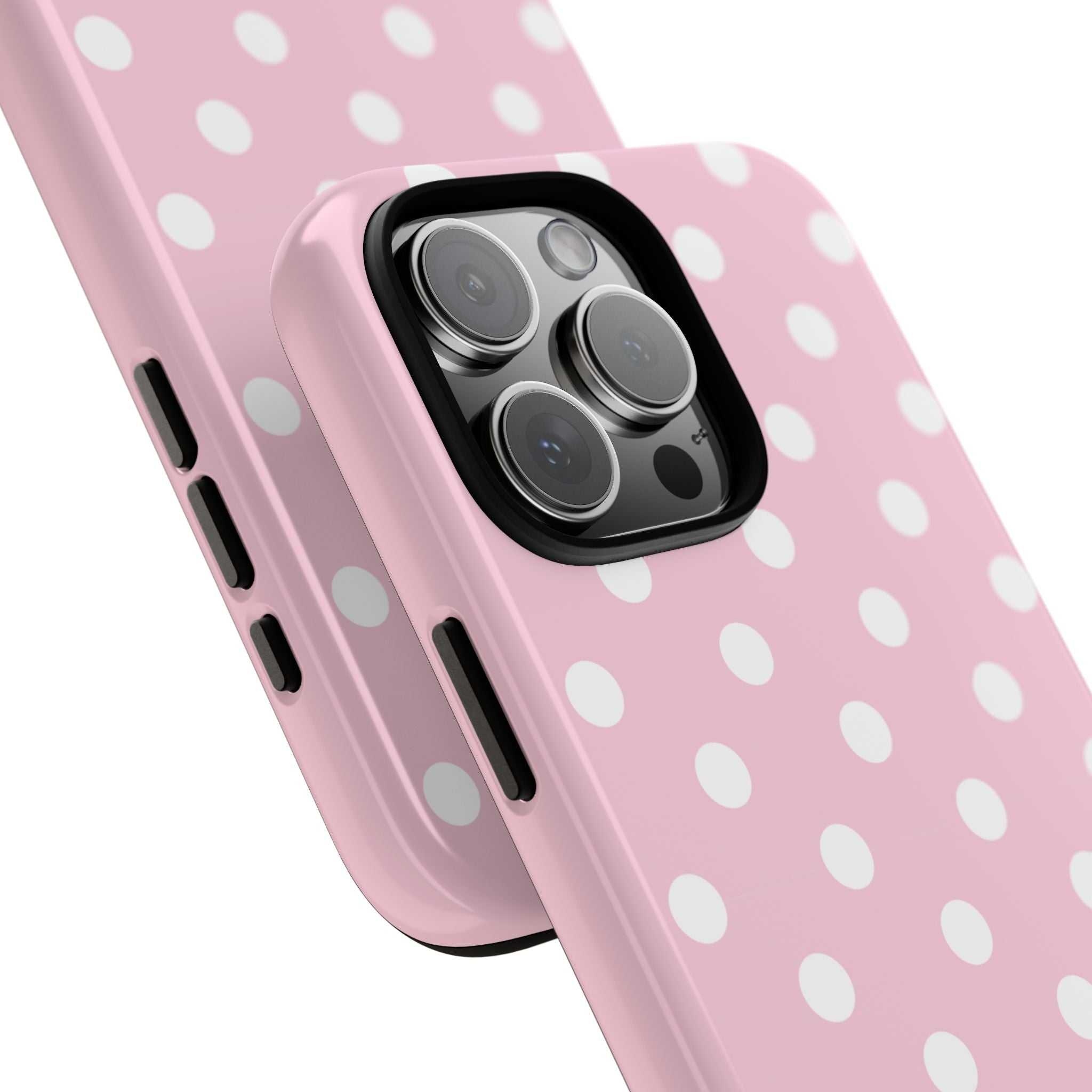 Pink & White PolkaDot Customisable Name Case