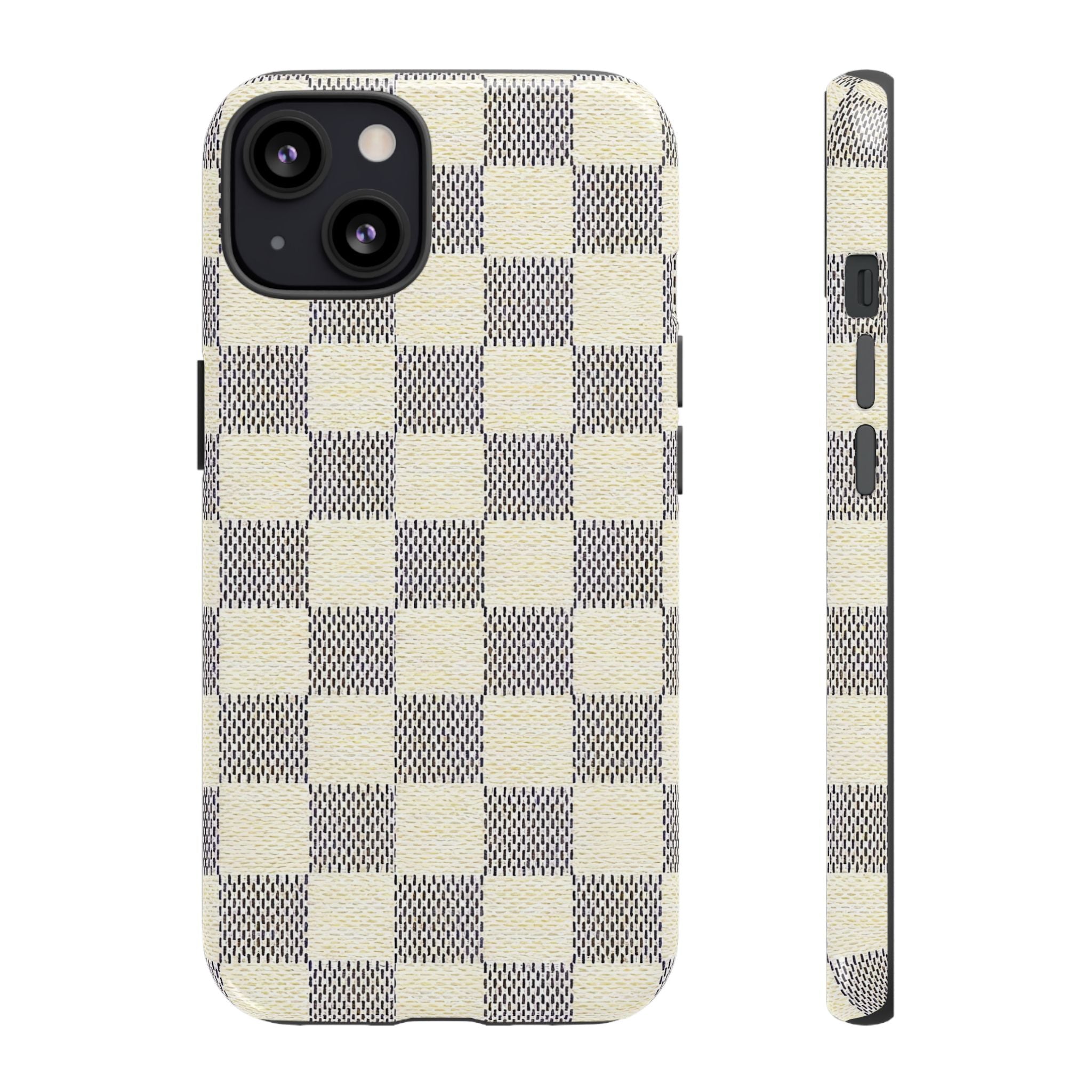 Checkered Cream Phone Case