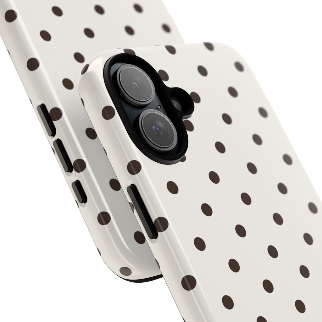 Creamy Mocha Personalised Polka Dot Case