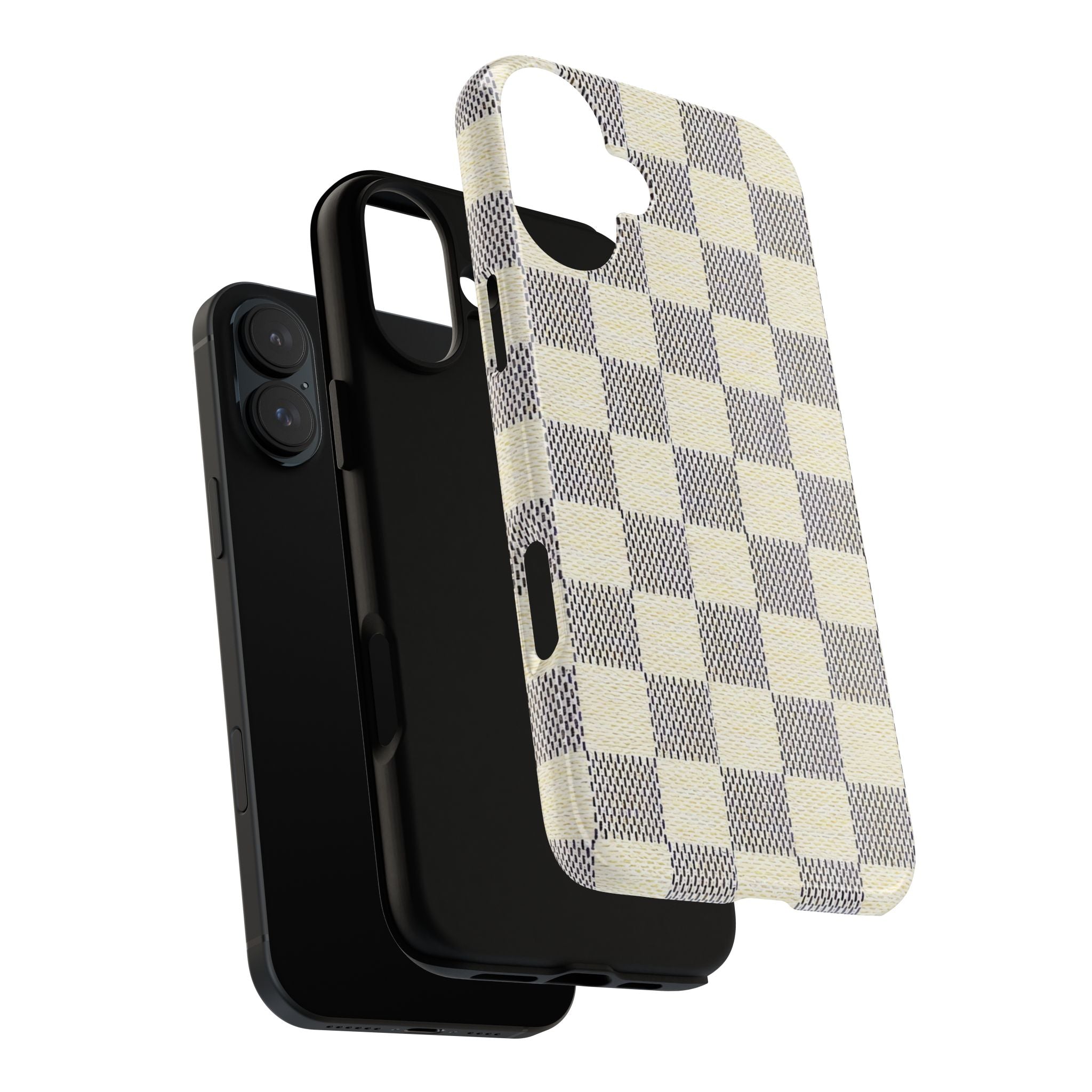 Checkered Cream Phone Case