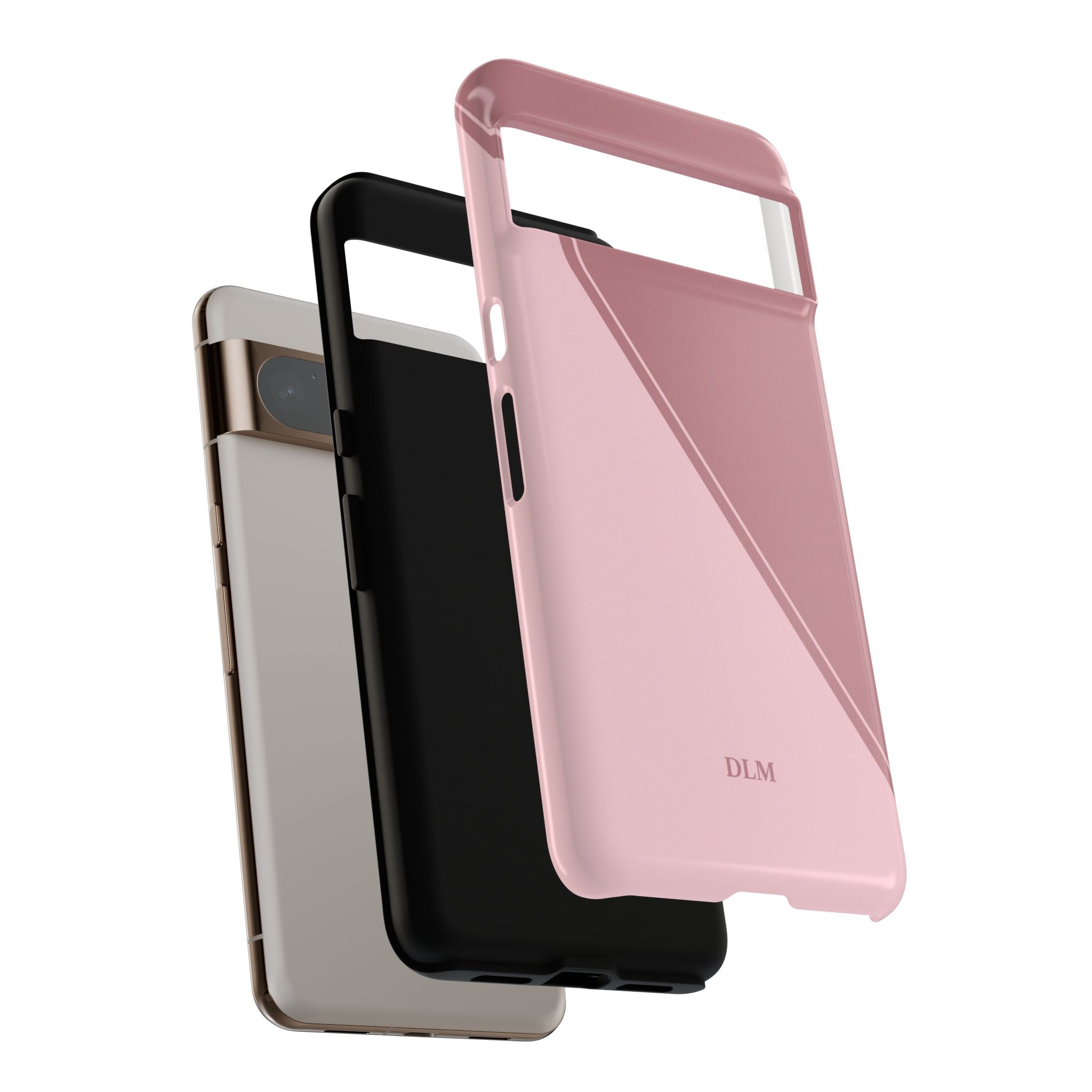 Pinks Two Tone Custom Initials Case