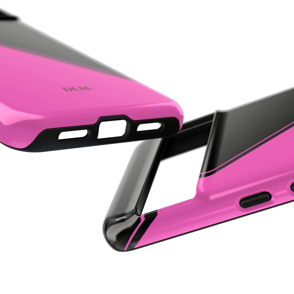 Pink/Black Two Tone Custom Initials Case