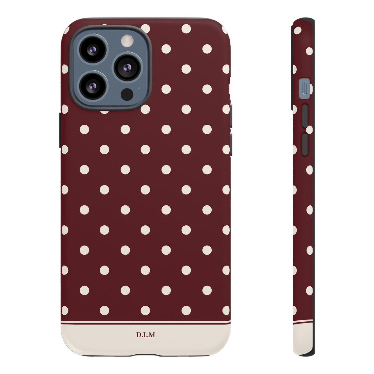 Cranberry Cream Personalised Polka Dot Case