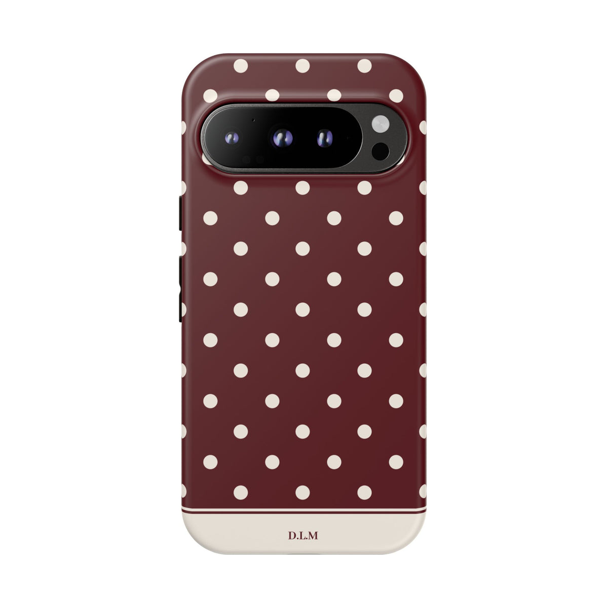 Cranberry Cream Personalised Polka Dot Case