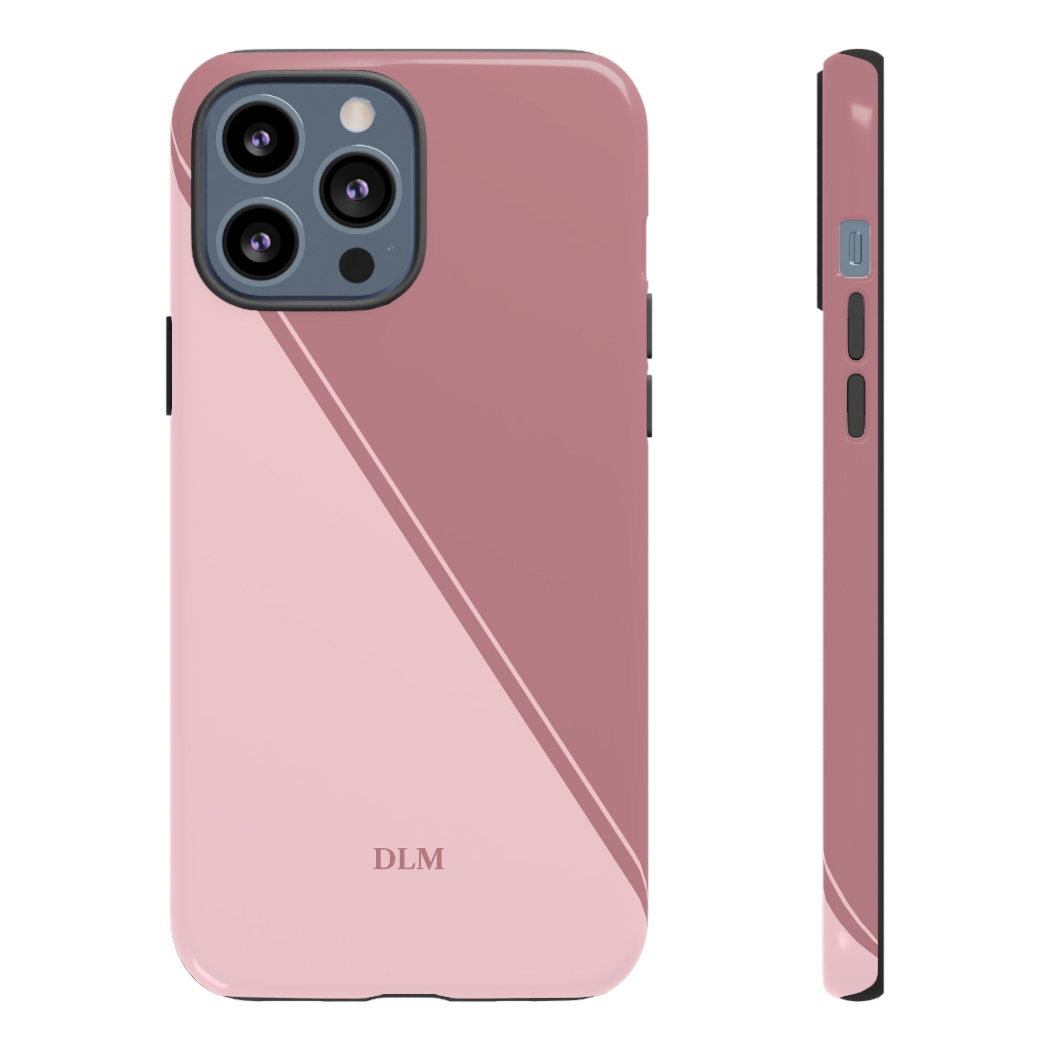 Pinks Two Tone Custom Initials Case
