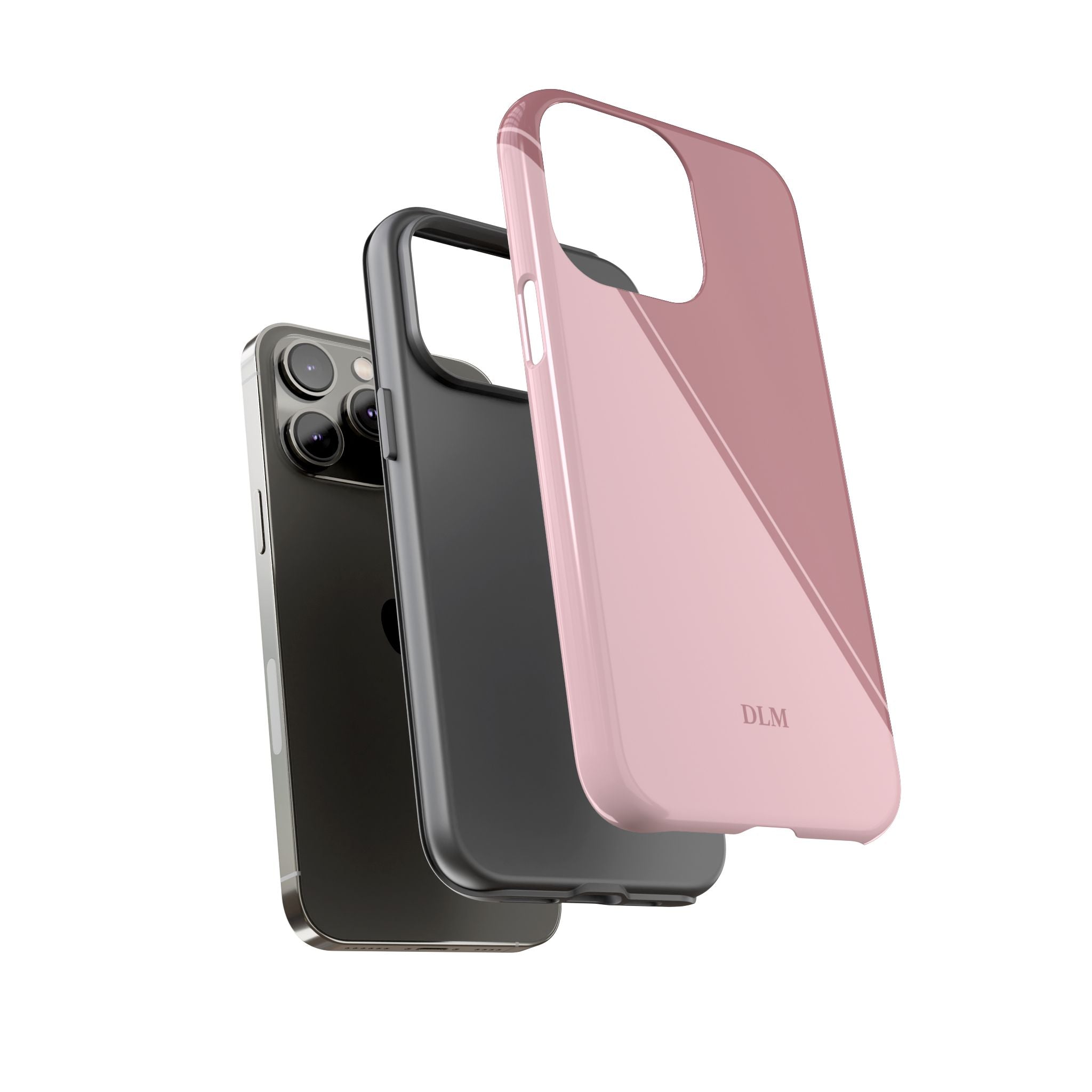 Pinks Two Tone Custom Initials Case