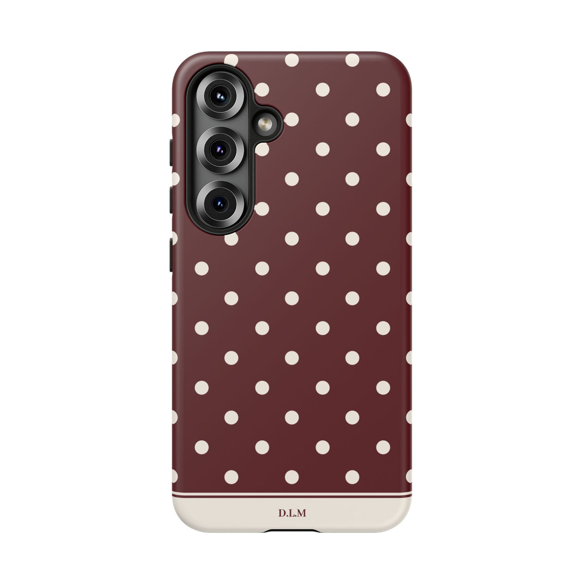 Cranberry Cream Personalised Polka Dot Case