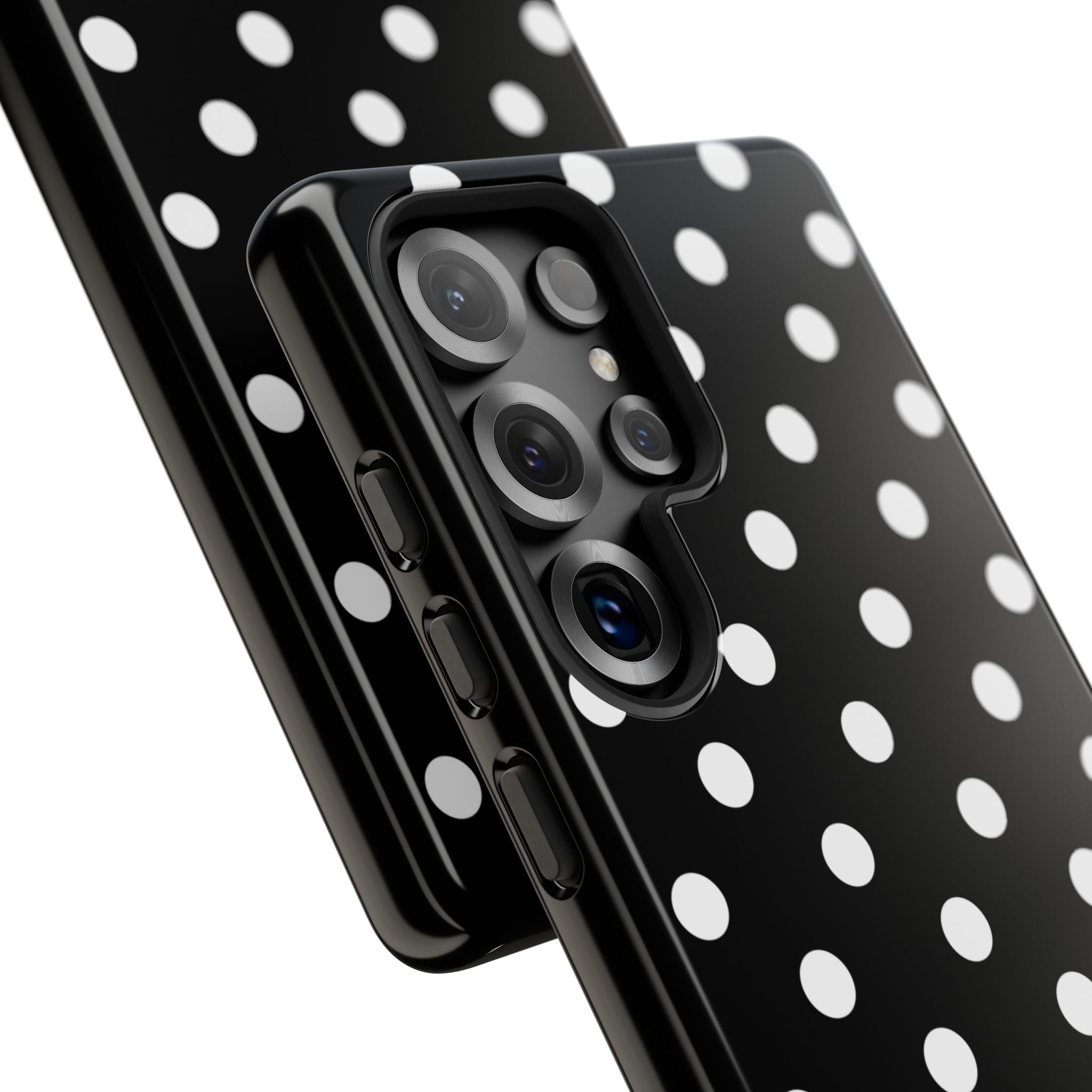 Black & White PolkaDot Customisable Case