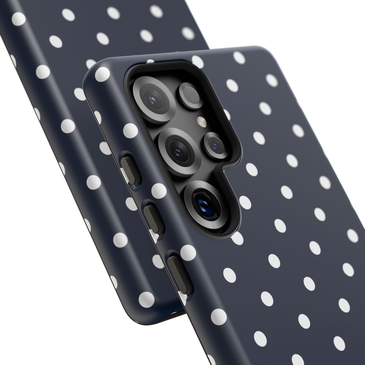 Navy Pearl Personalised Polka Dot Case