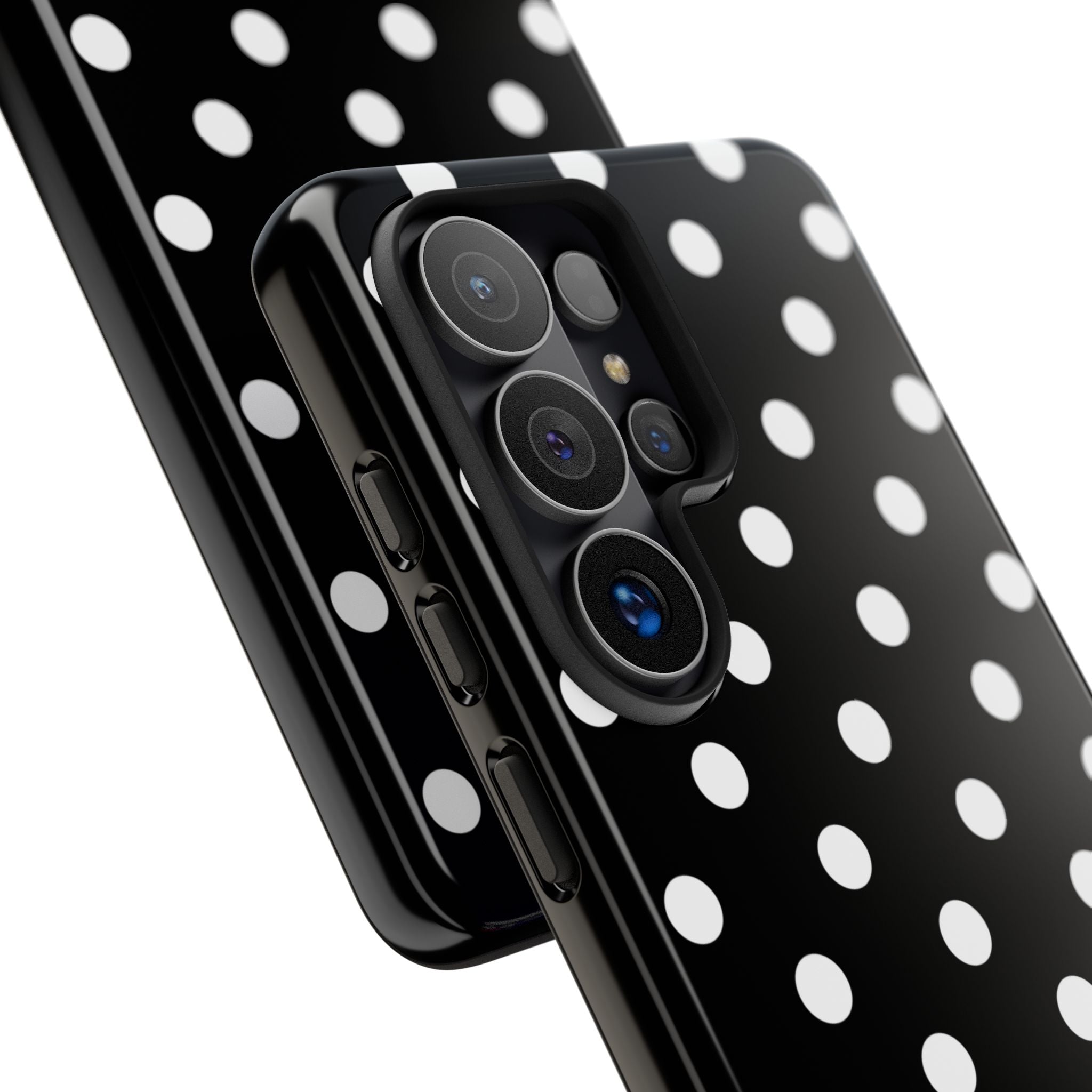 Black & White PolkaDot Customisable Case