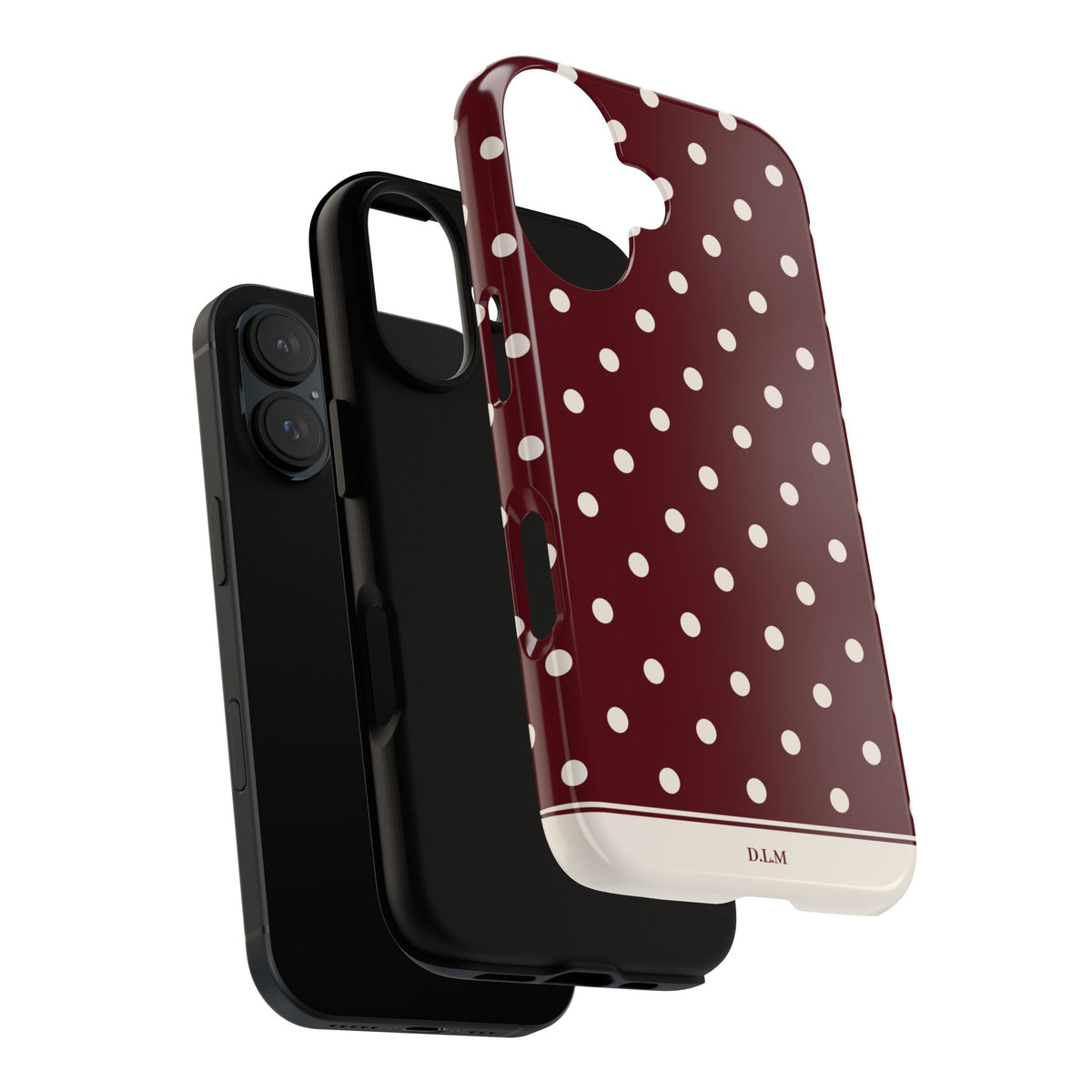 Cranberry Cream Personalised Polka Dot Case