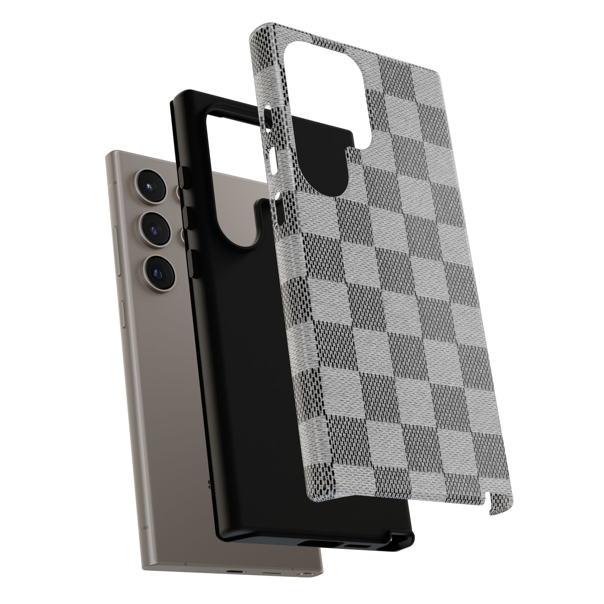 Checkered Grey Phone Case
