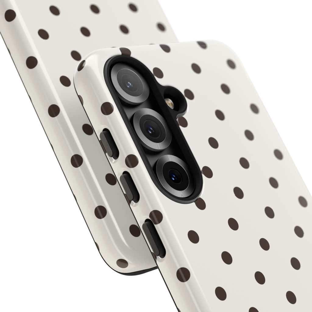 Creamy Mocha Personalised Polka Dot Case