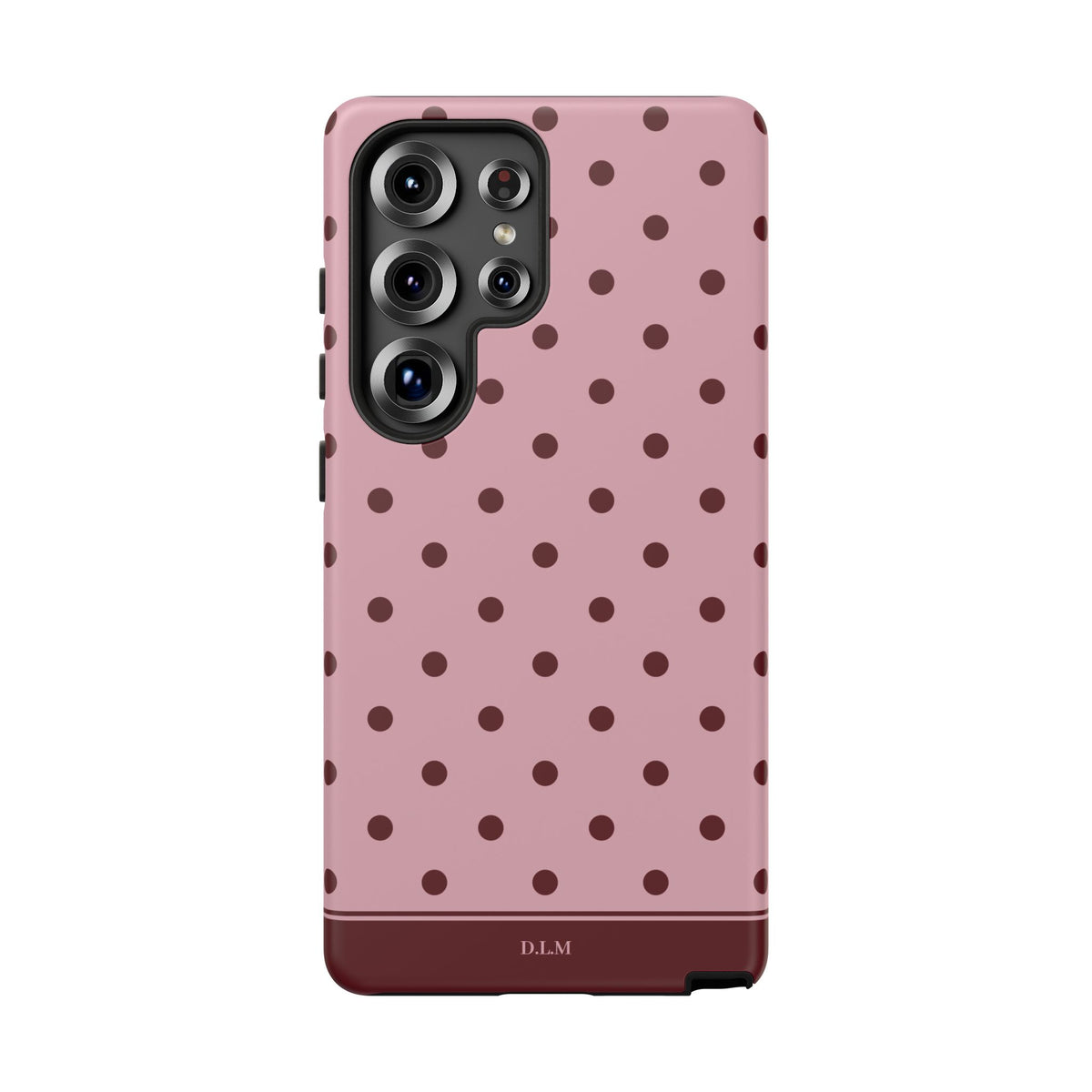 Berry Blush Personalised Polka Dot Case