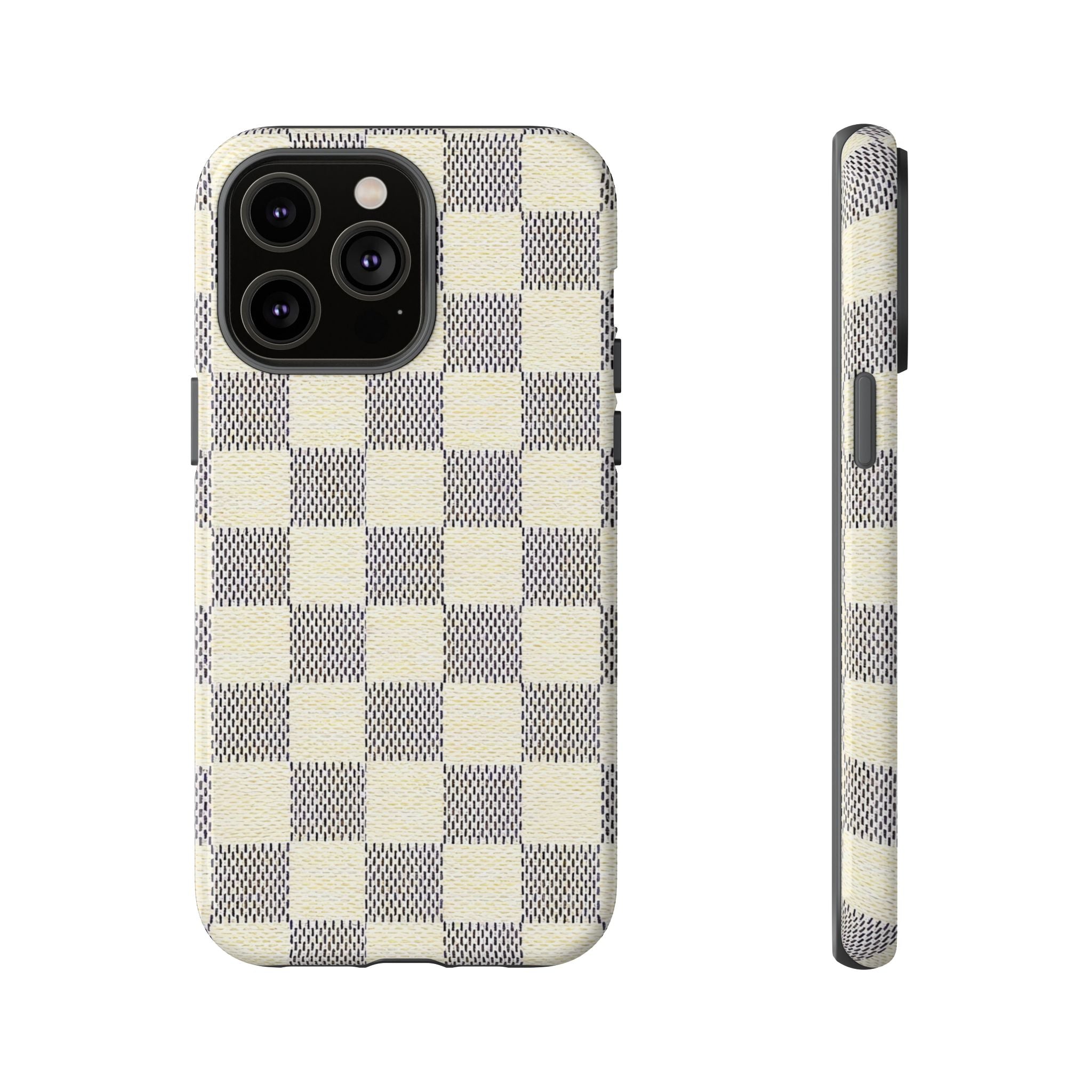 Checkered Cream Phone Case