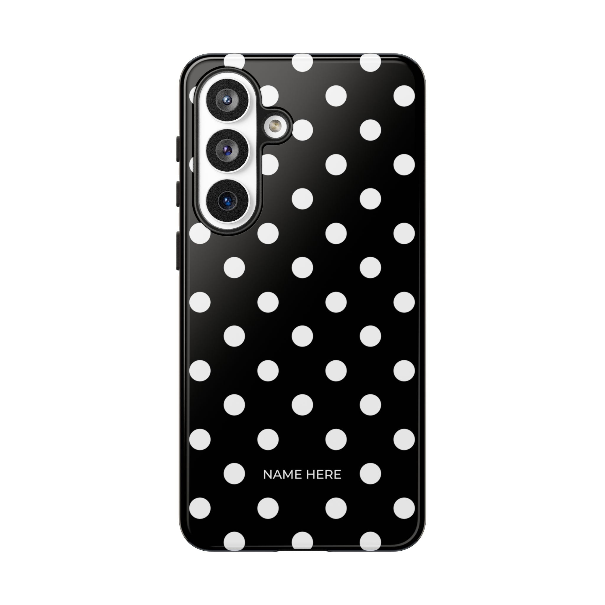 Black & White PolkaDot Customisable Case