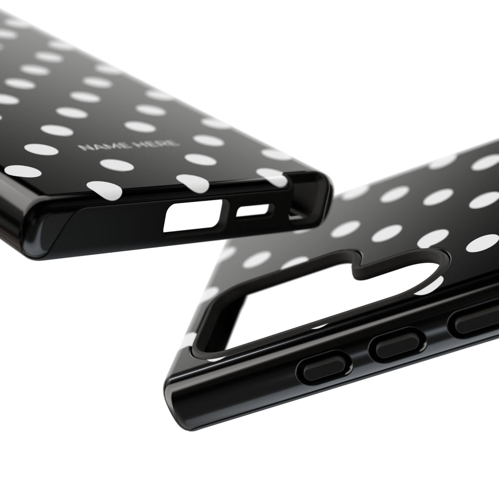 Black & White PolkaDot Customisable Case
