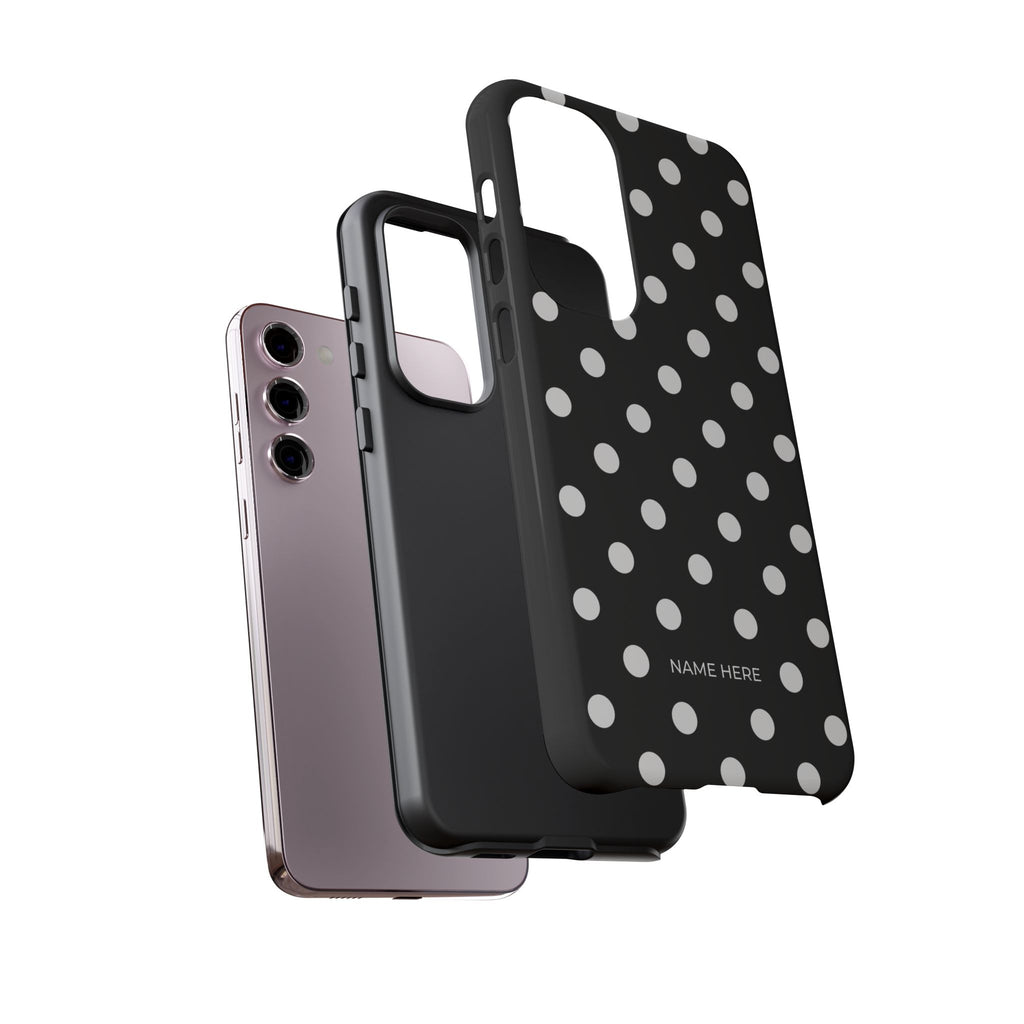 Black & White PolkaDot Customisable Case
