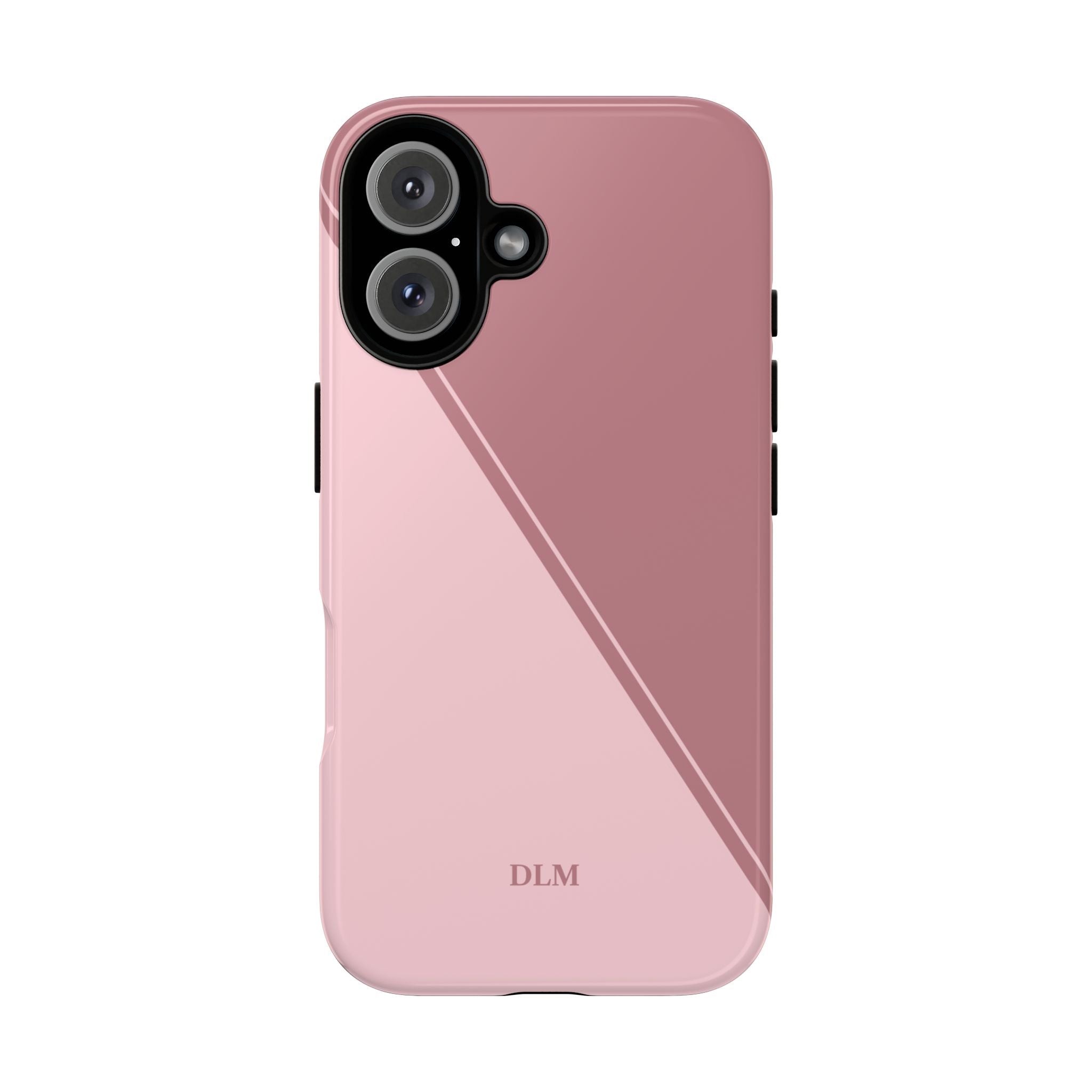Pinks Two Tone Custom Initials Case