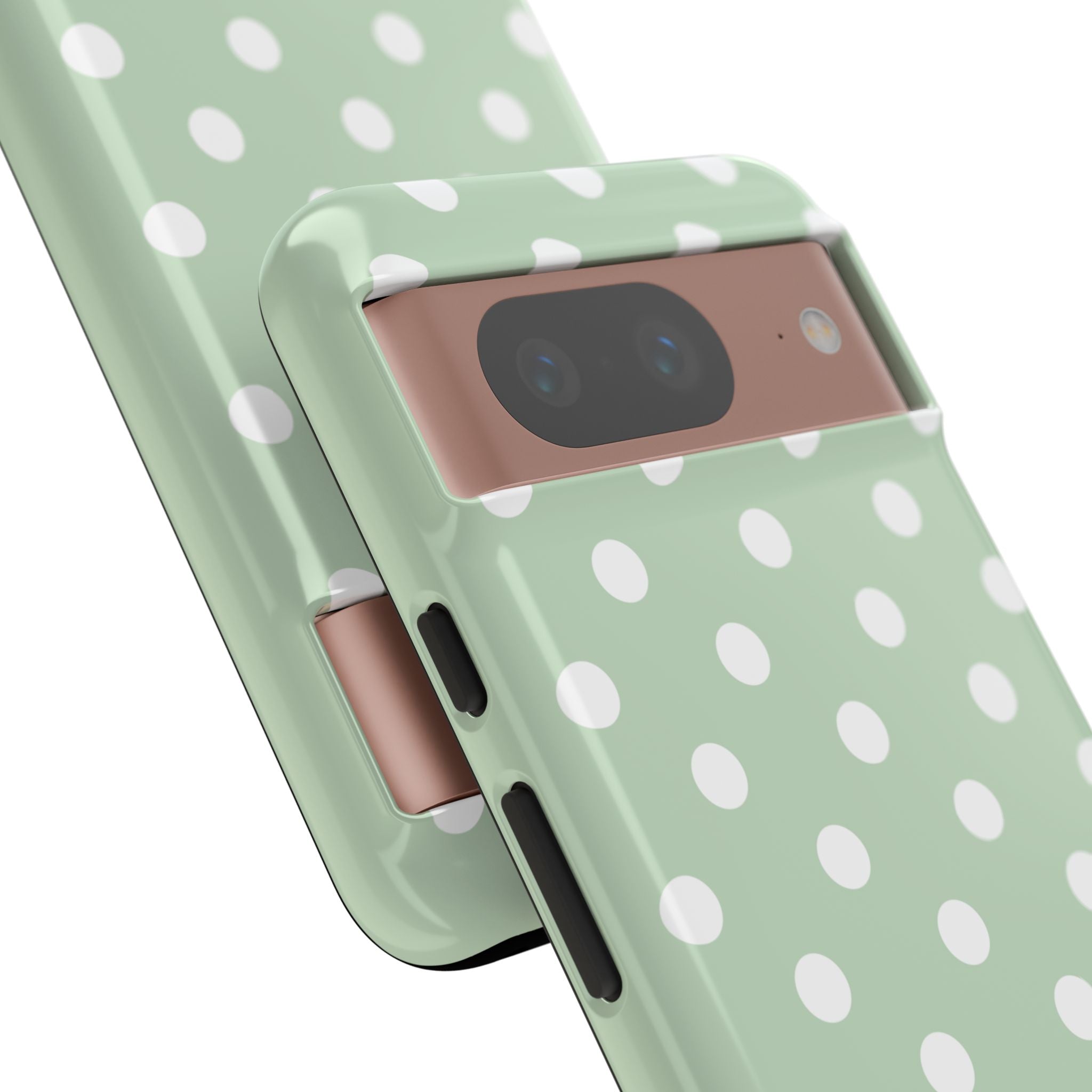Green & White Polka Dot Customisable Case