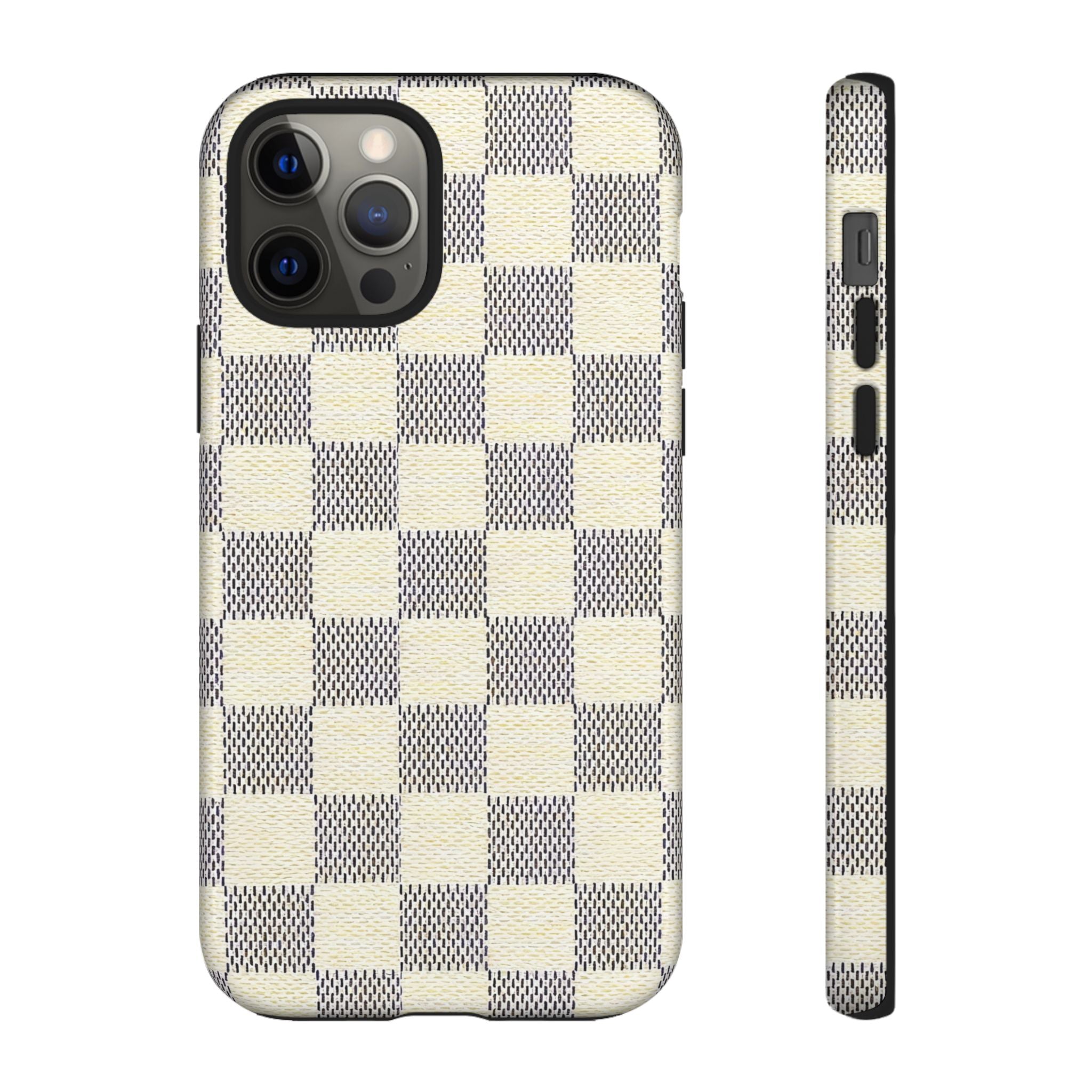 Checkered Cream Phone Case