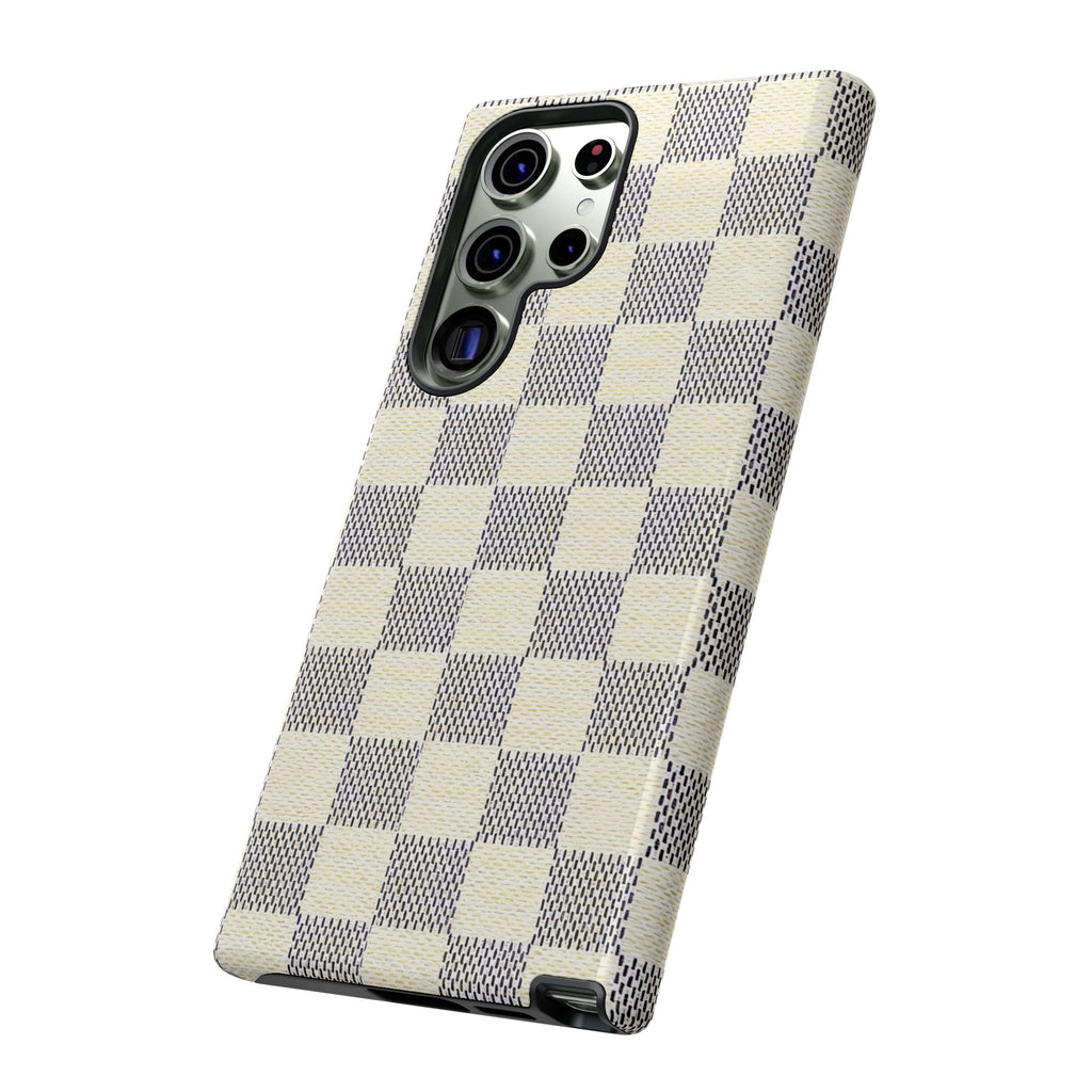 Checkered Cream Phone Case