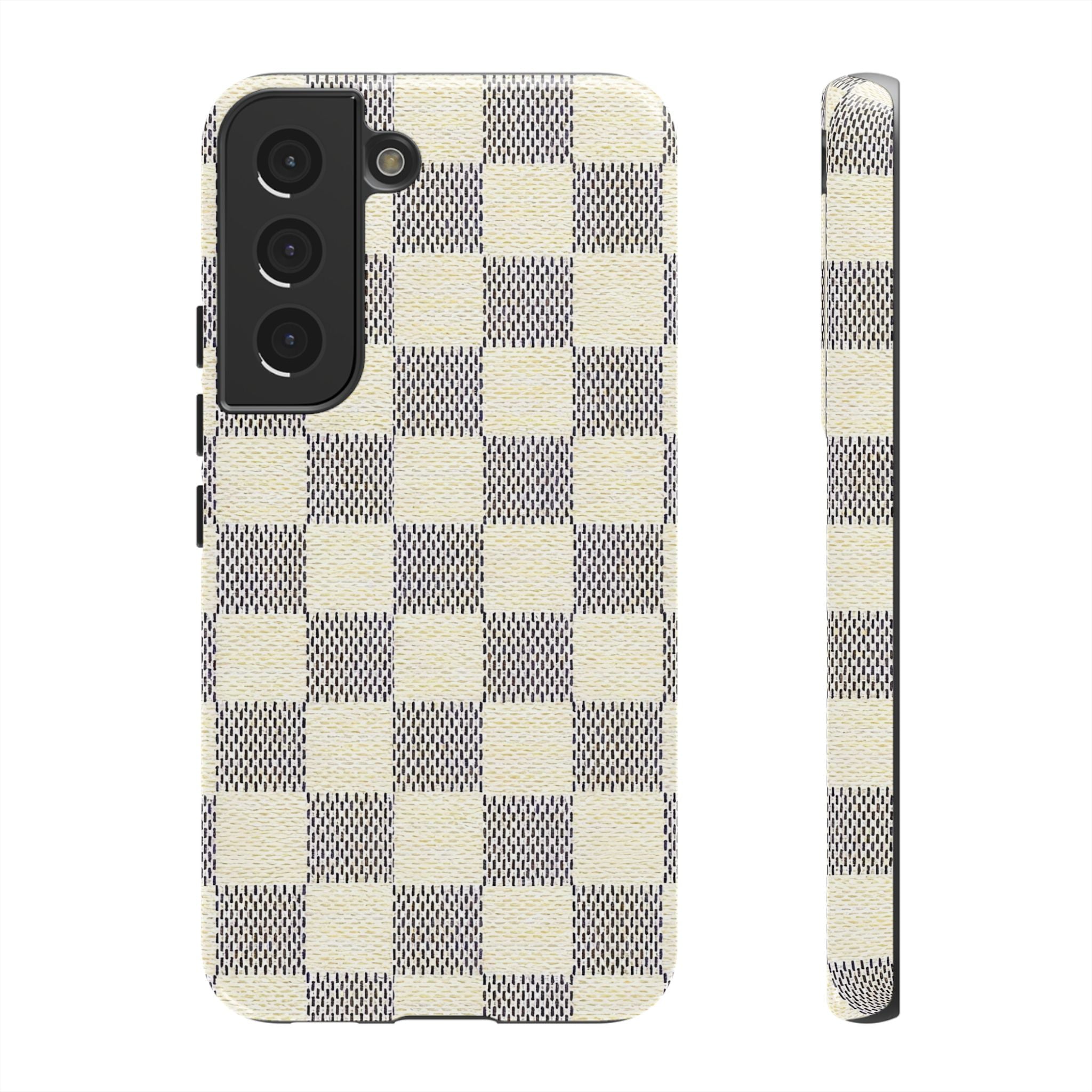 Checkered Cream Phone Case