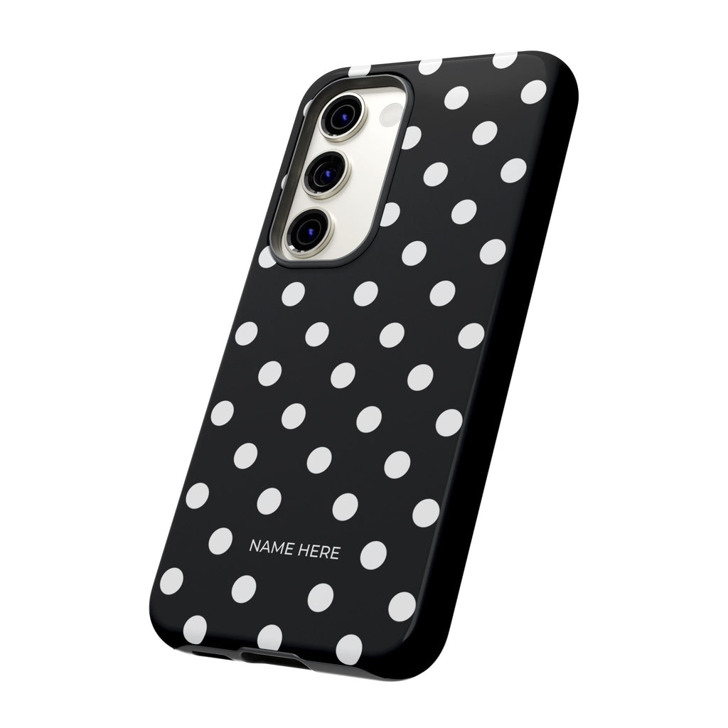Black & White PolkaDot Customisable Case
