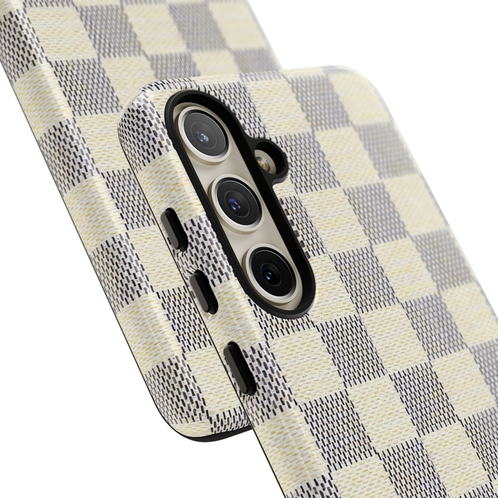 Checkered Cream Phone Case
