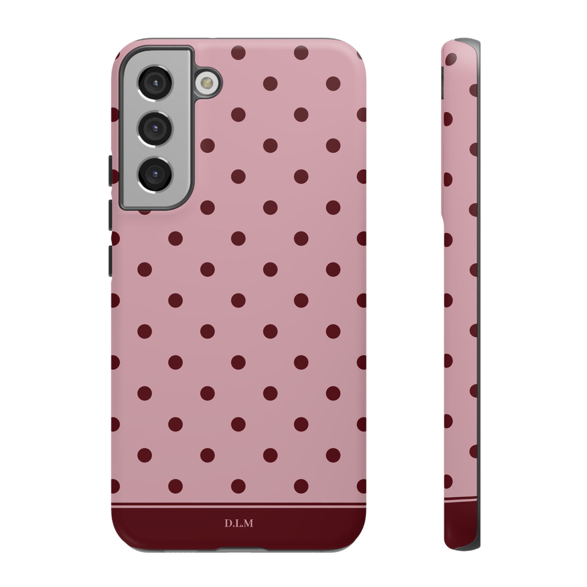 Berry Blush Personalised Polka Dot Case