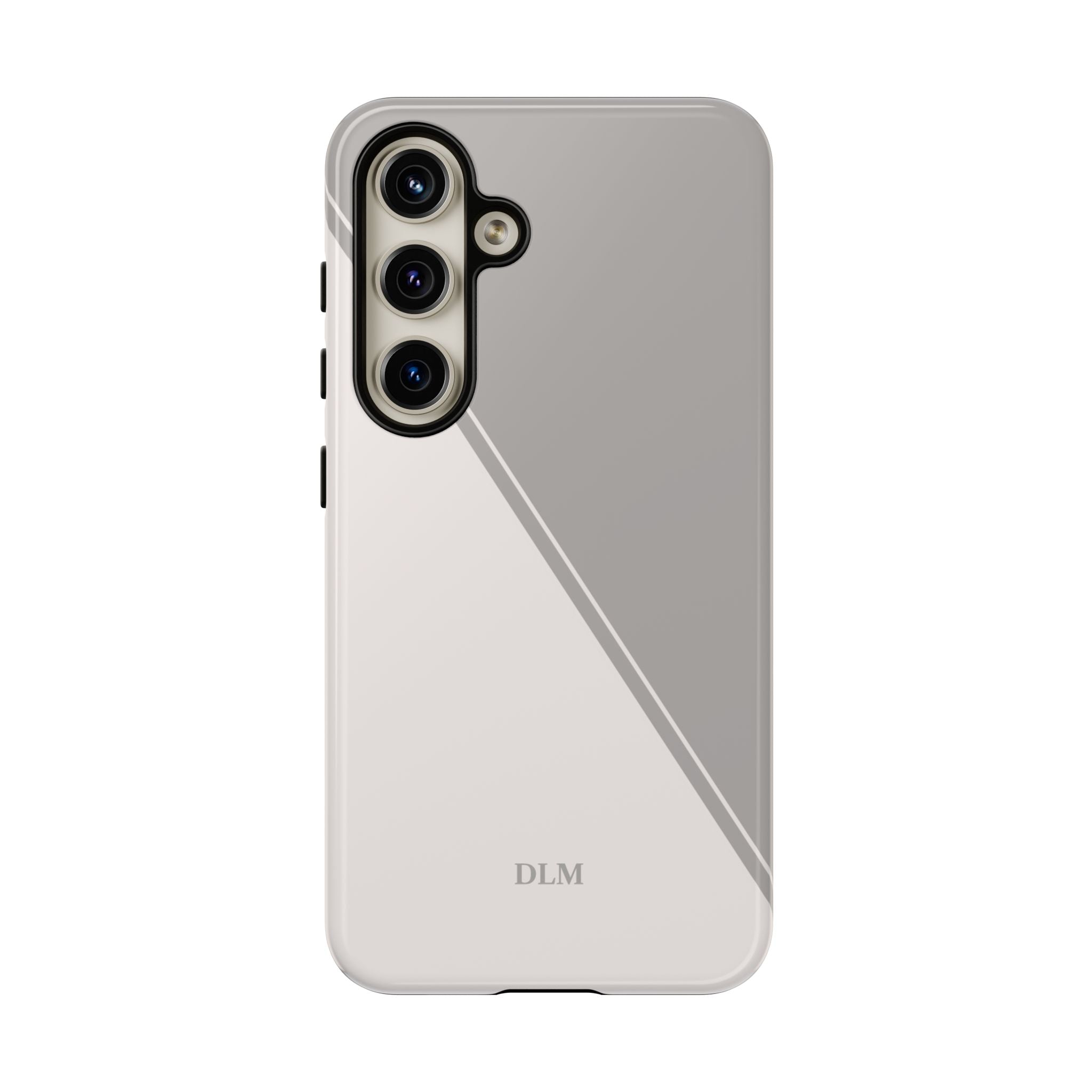 Grey Two Tone Case Custom Initials Case