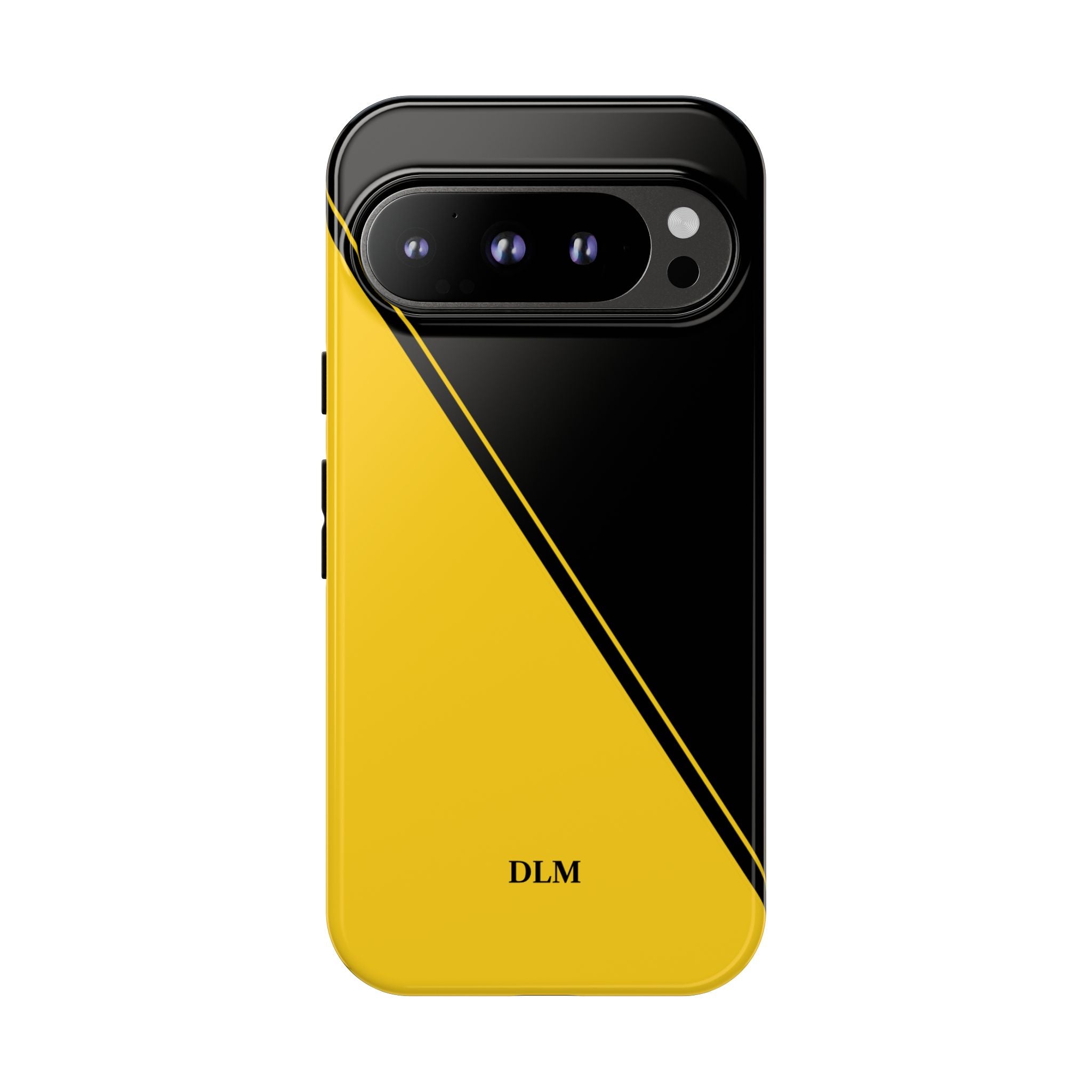 Yellow/Black Two Tone Custom Initials Case