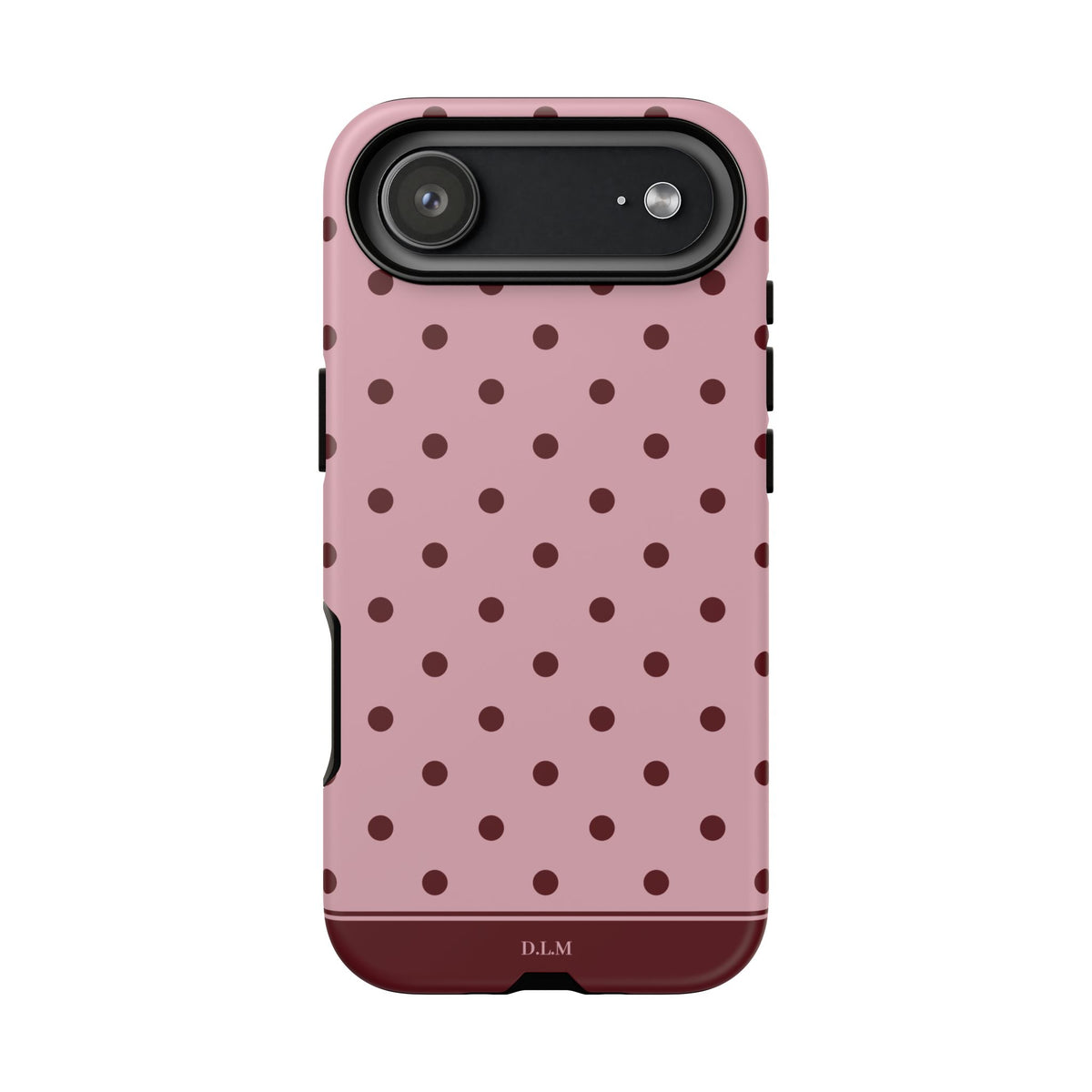Berry Blush Personalised Polka Dot Case