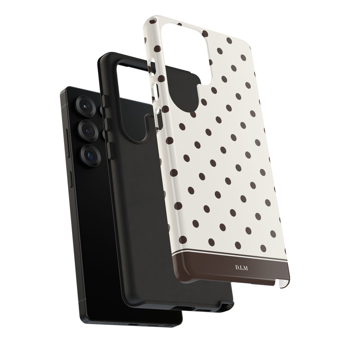 Creamy Mocha Personalised Polka Dot Case