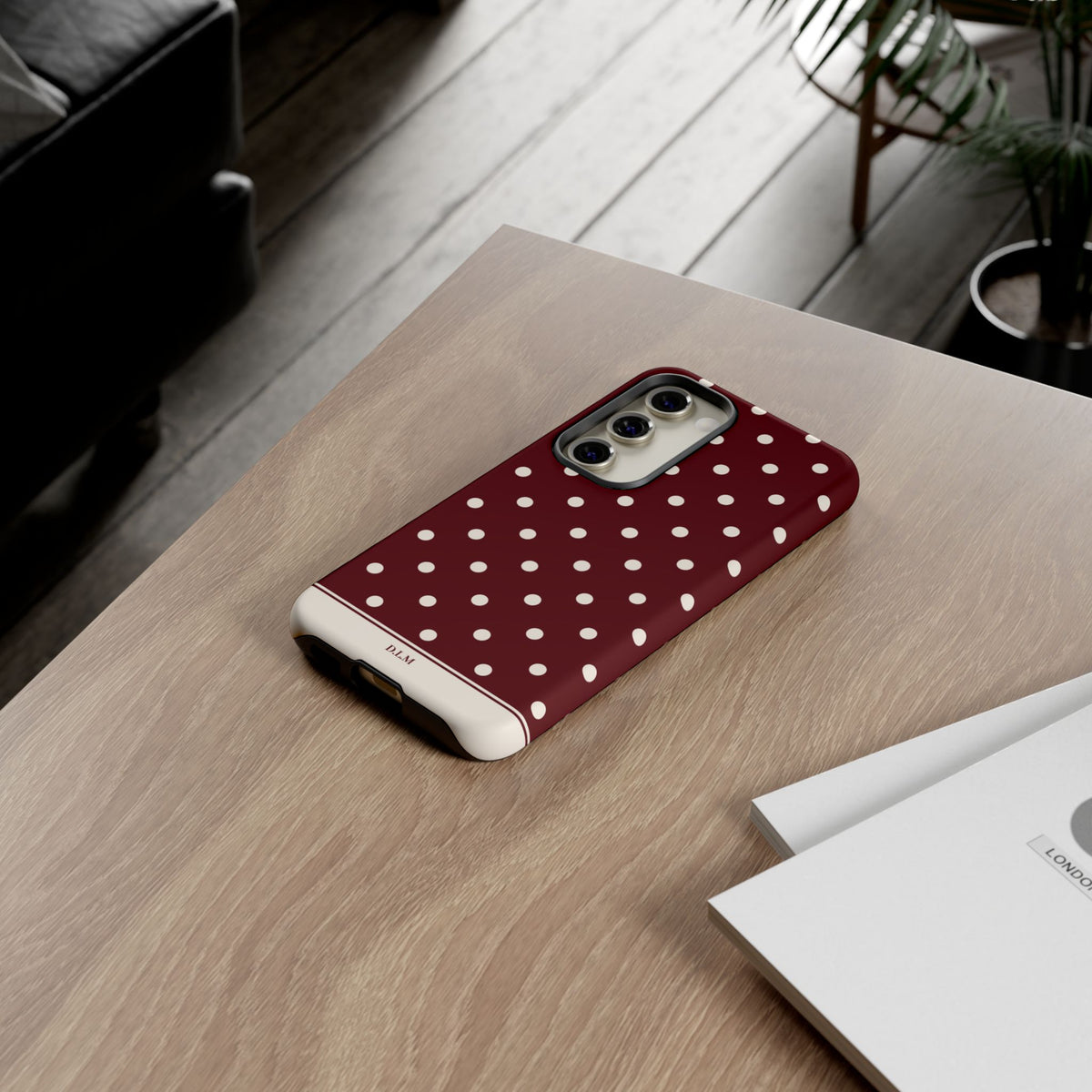 Cranberry Cream Personalised Polka Dot Case