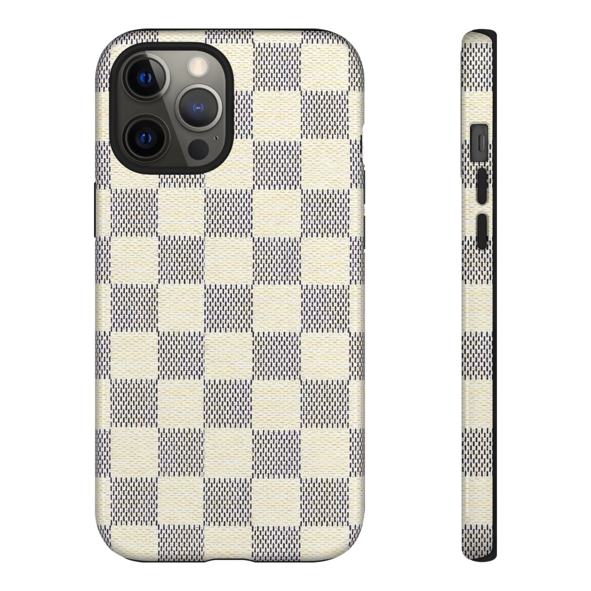 Checkered Cream Phone Case