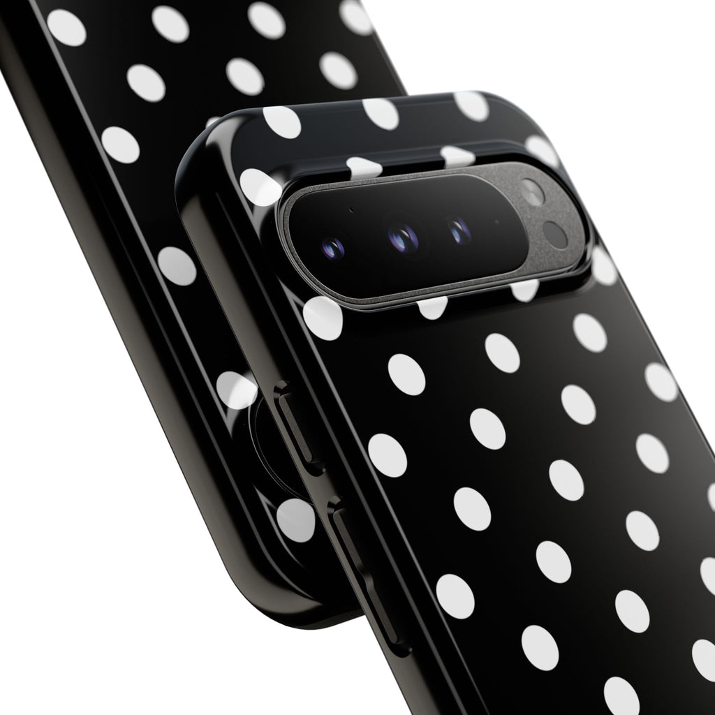 Black & White PolkaDot Customisable Case