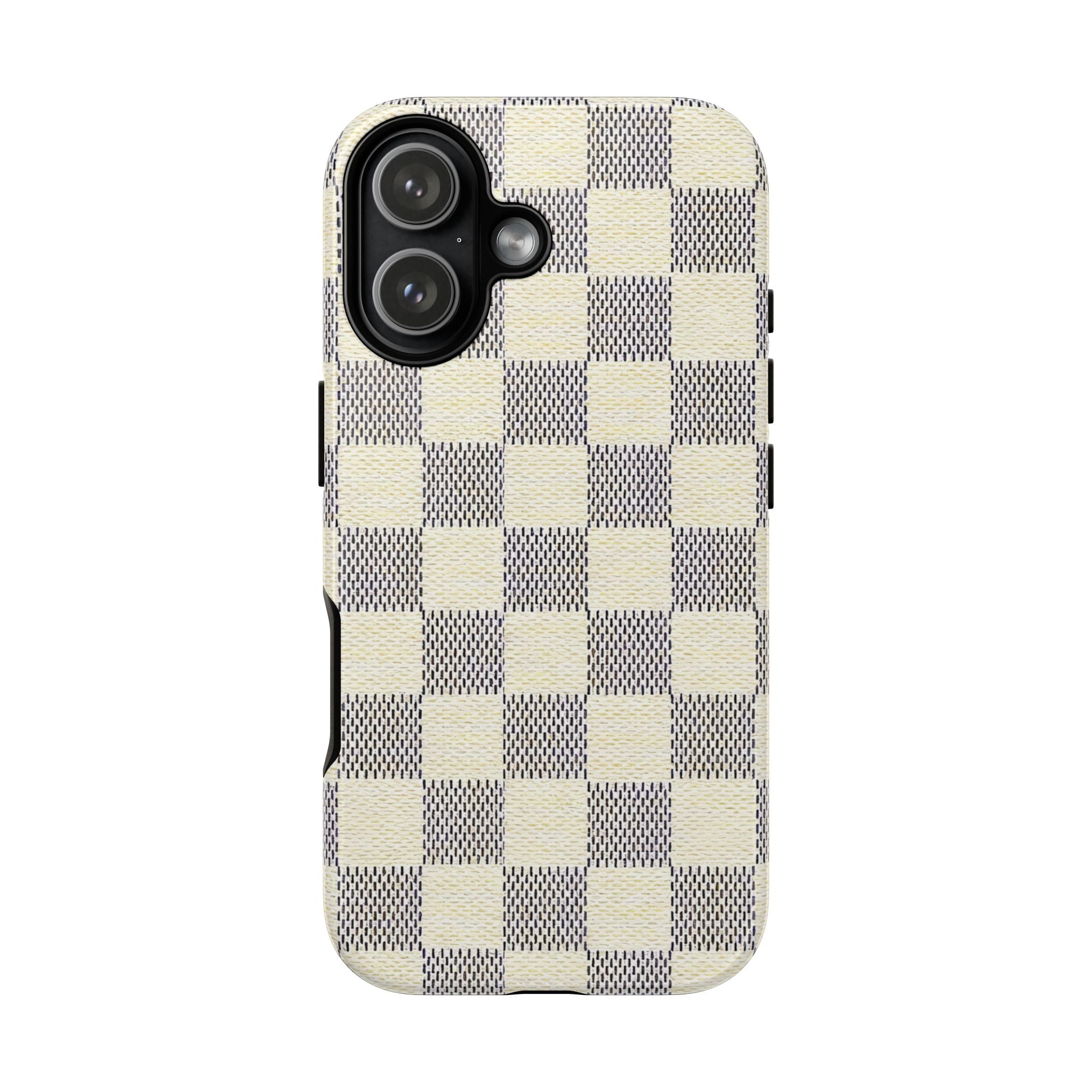 Checkered Cream Phone Case
