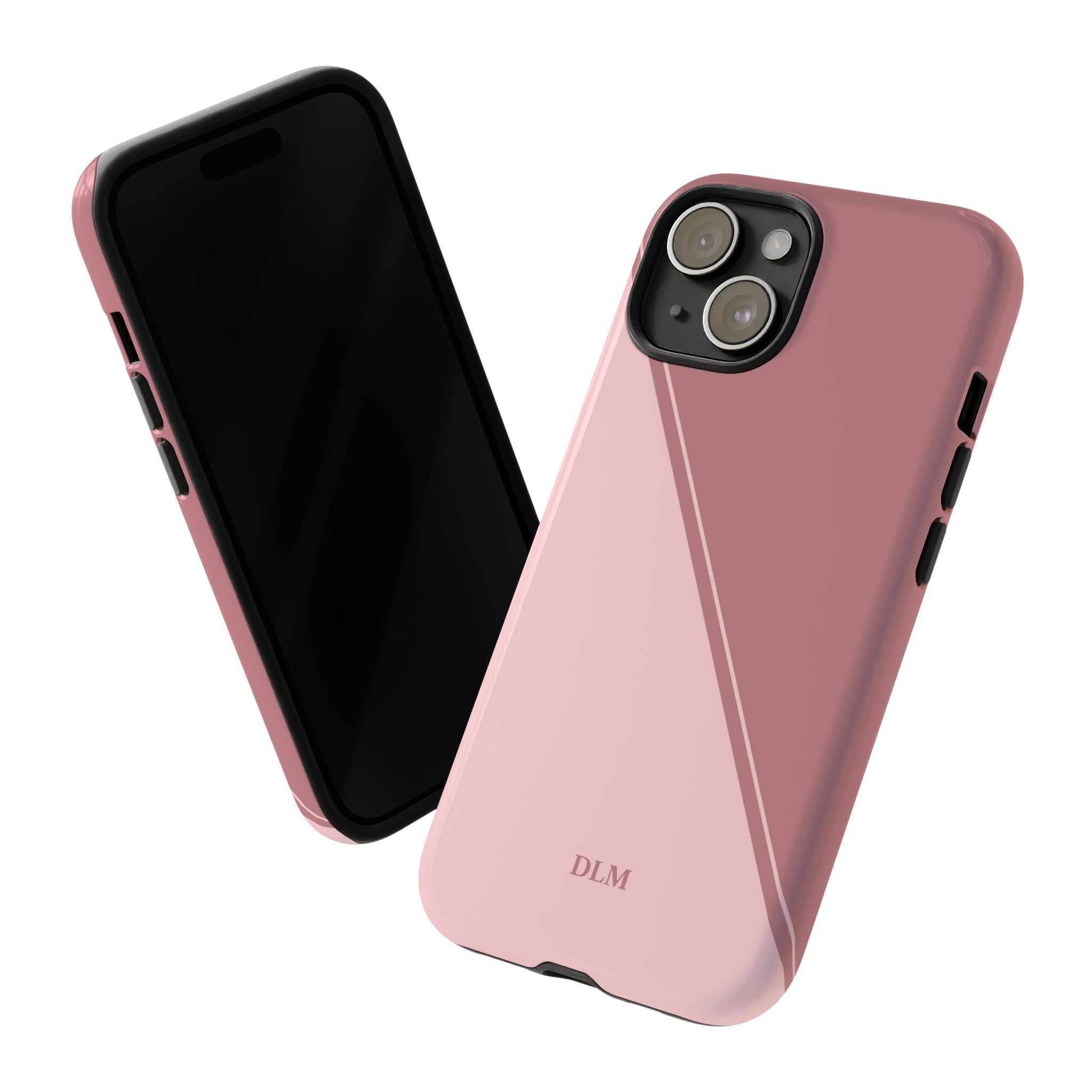 Pinks Two Tone Custom Initials Case