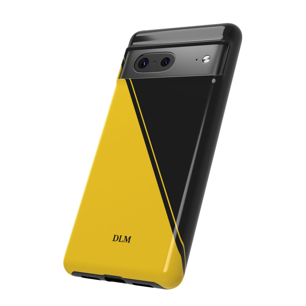 Yellow/Black Two Tone Custom Initials Case
