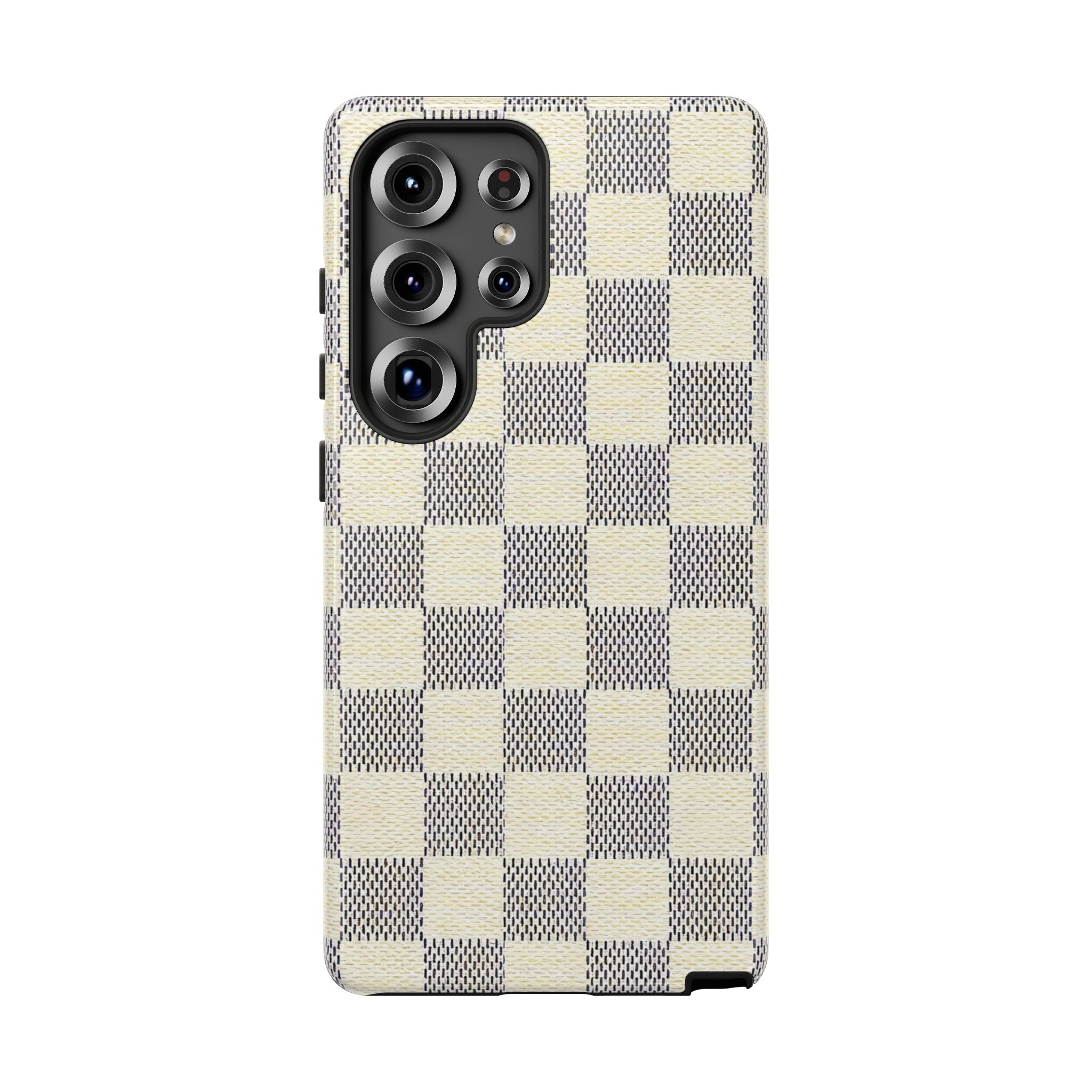 Checkered Cream Phone Case