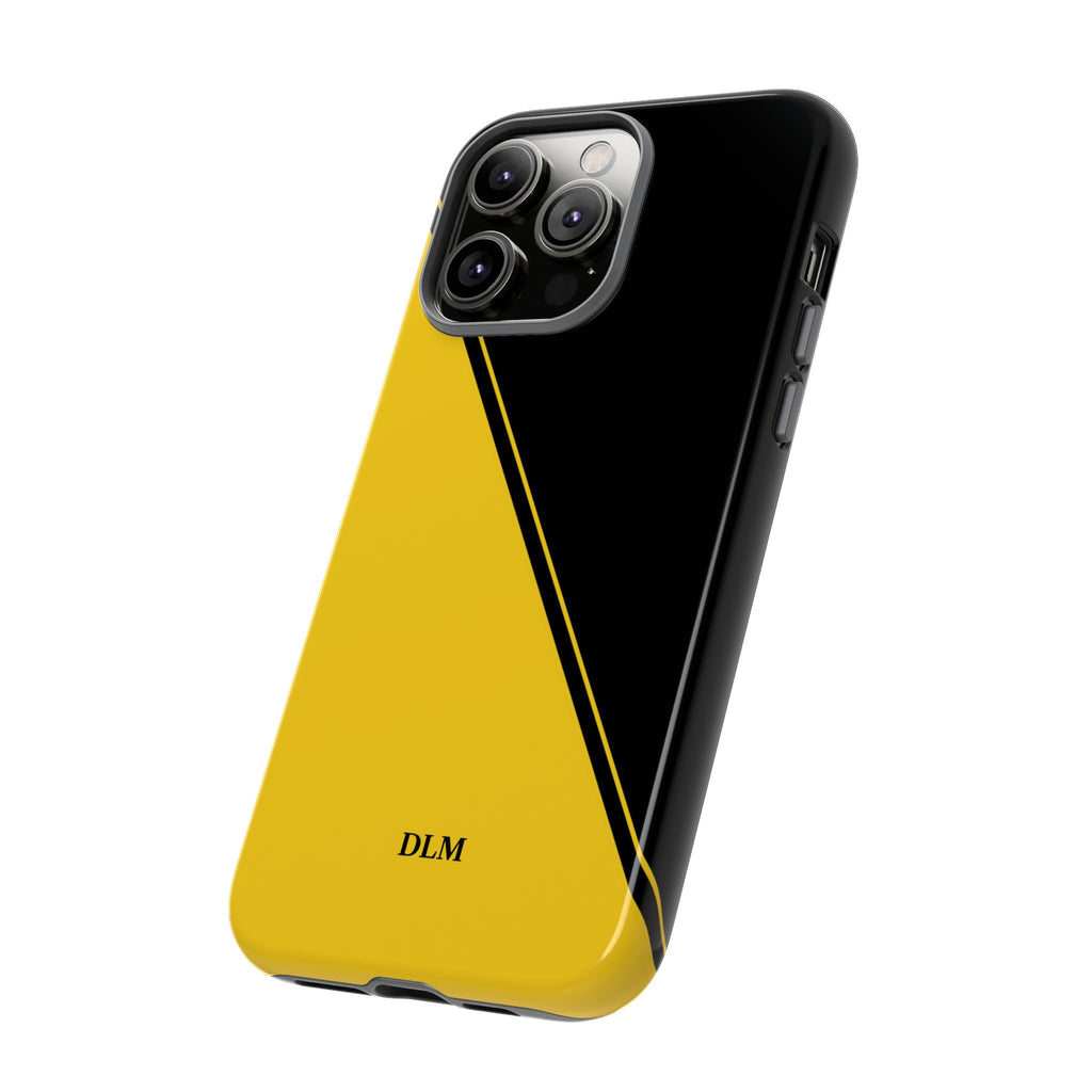 Yellow/Black Two Tone Custom Initials Case