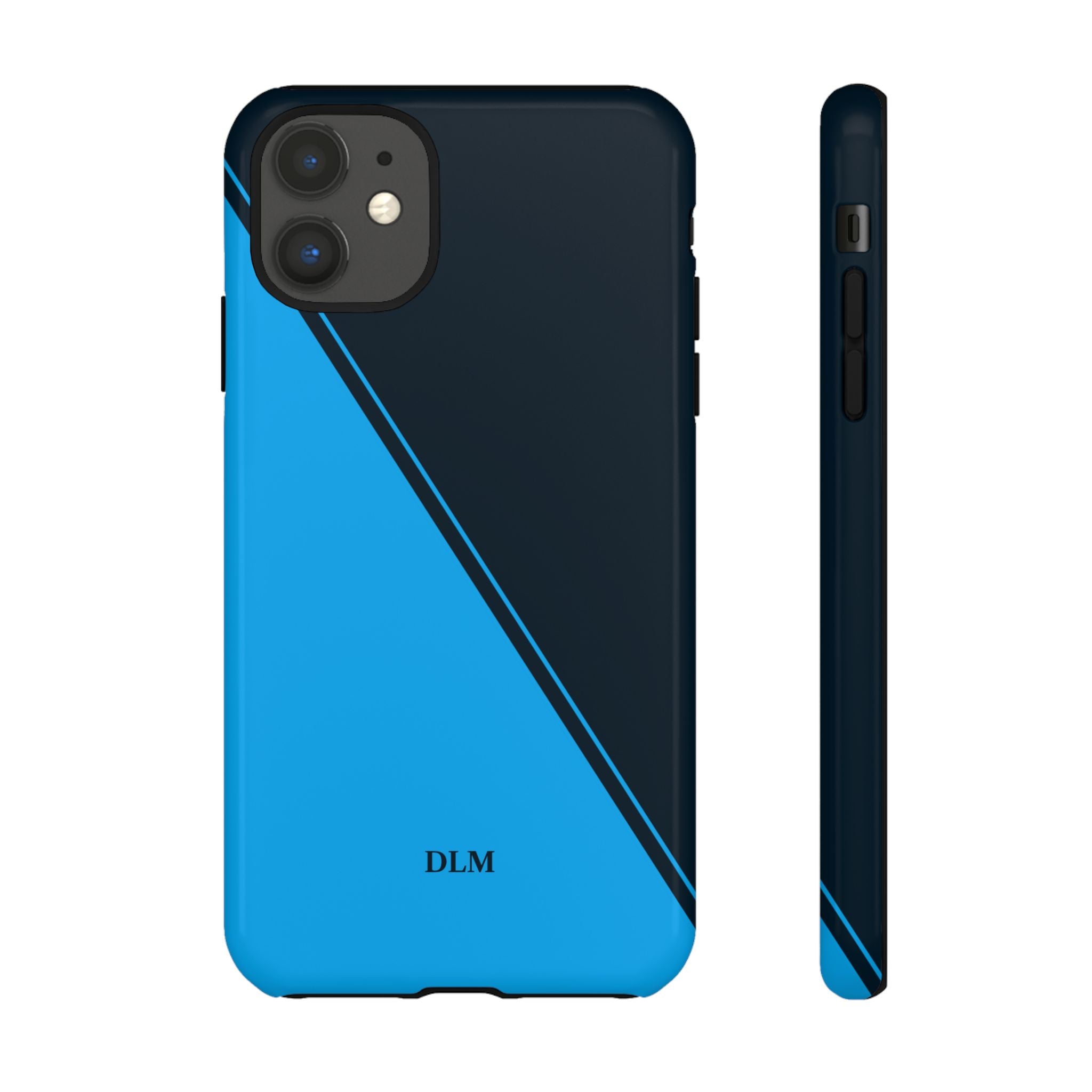 Blues Two Tone Custom Initials Case